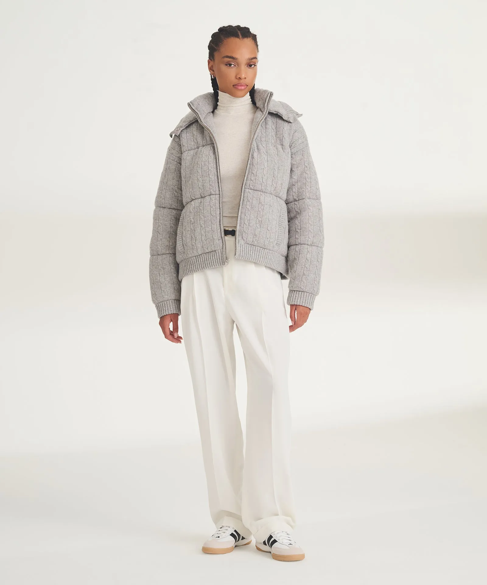 Cashmino Cable Puffer sold by Naadam product image thumbnail 5