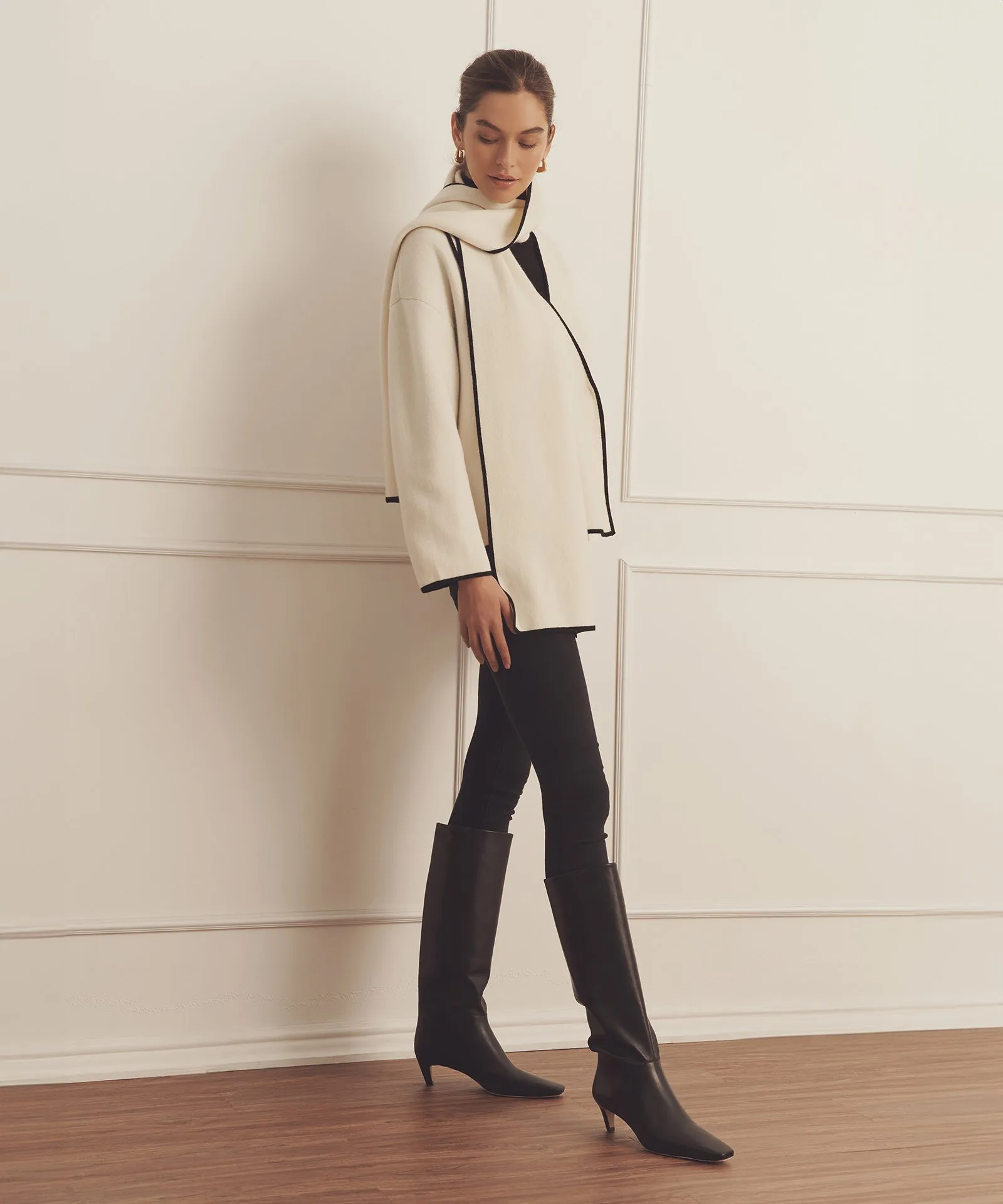 Luxe Cashmere Sweater Jacket with Scarf sold by NAADAM product image thumbnail 3