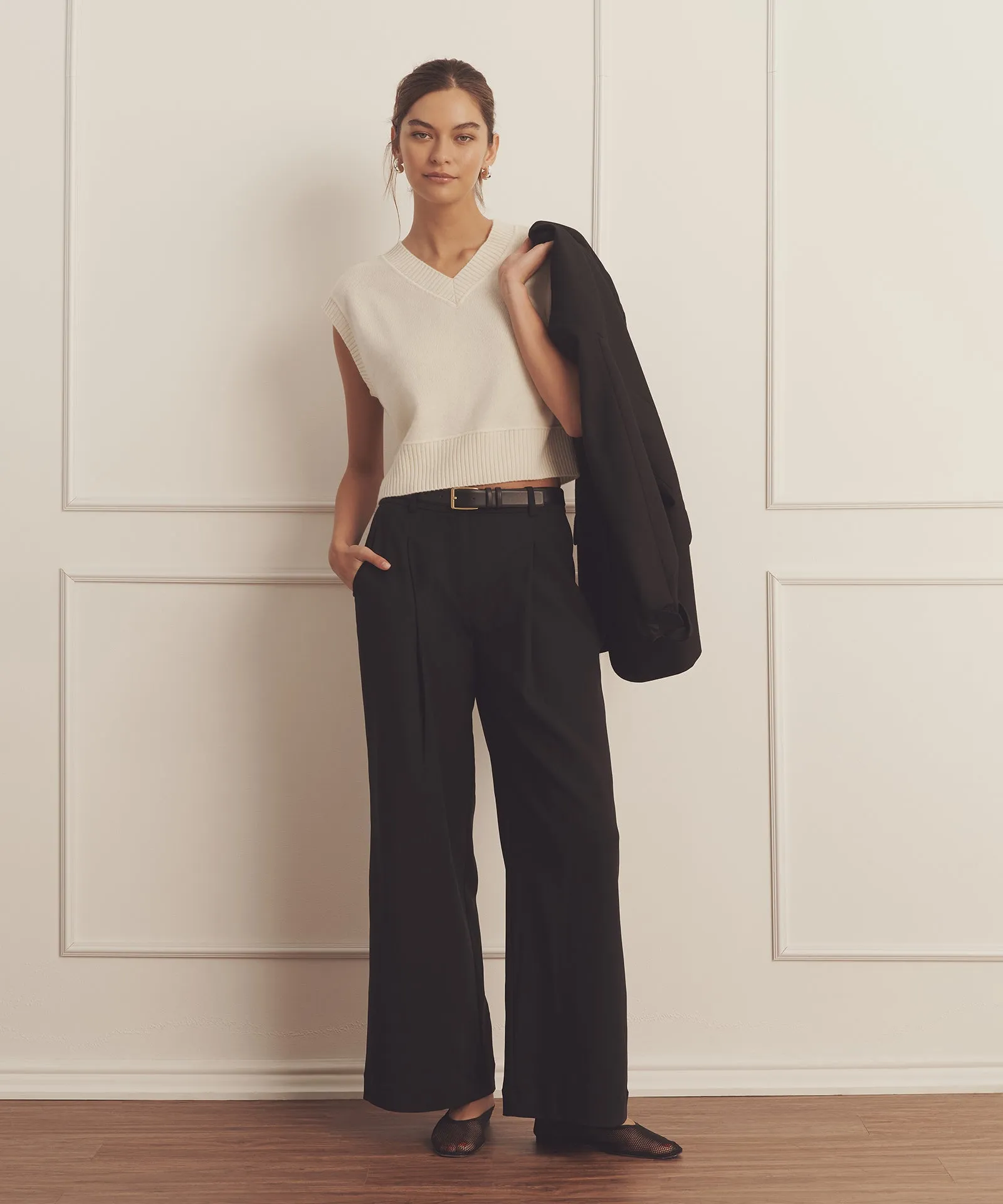 Luxe Cashmere V-Neck Vest sold by Naadam