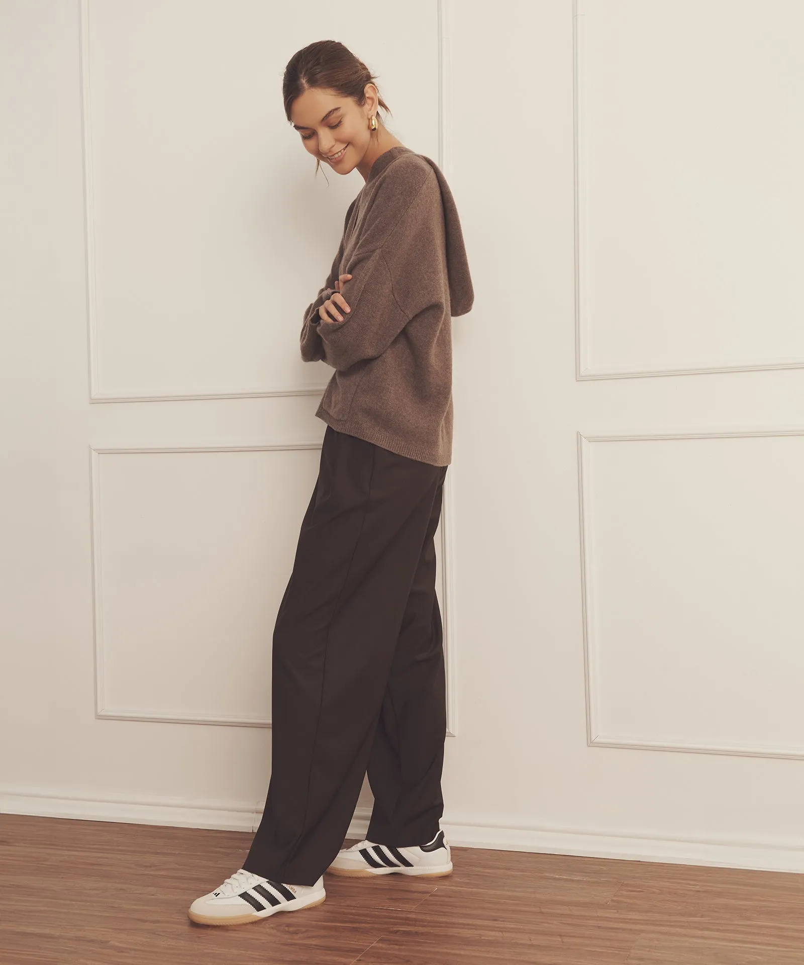 Luxe Cashmere Open Neck Hoodie sold by Naadam product image thumbnail 4