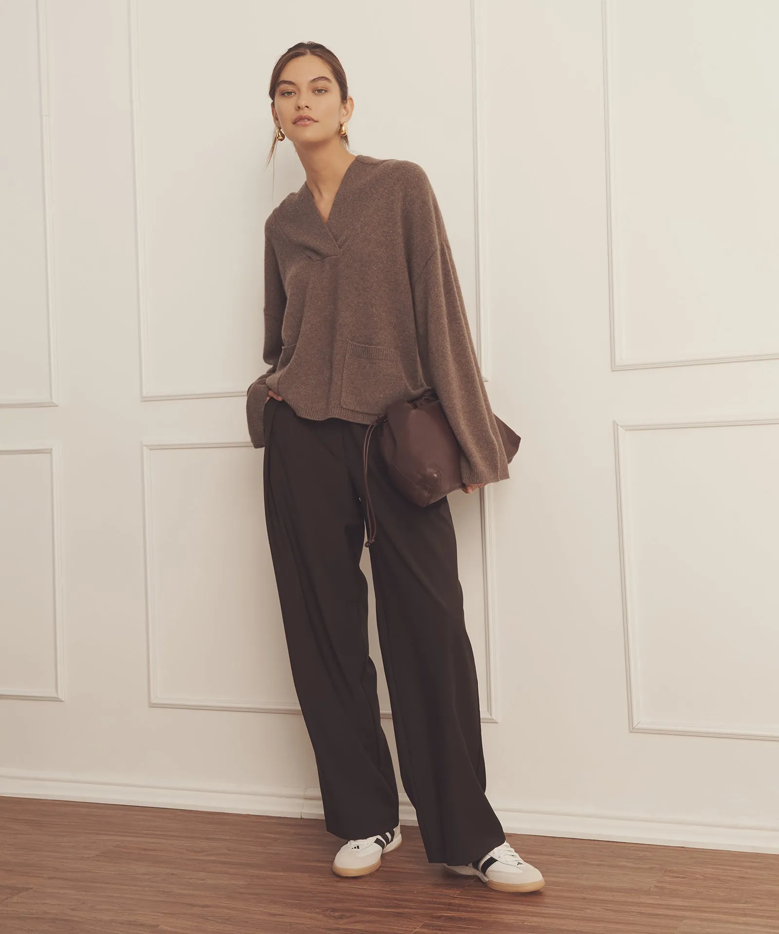 Luxe Cashmere Open Neck Hoodie sold by Naadam product image thumbnail 2