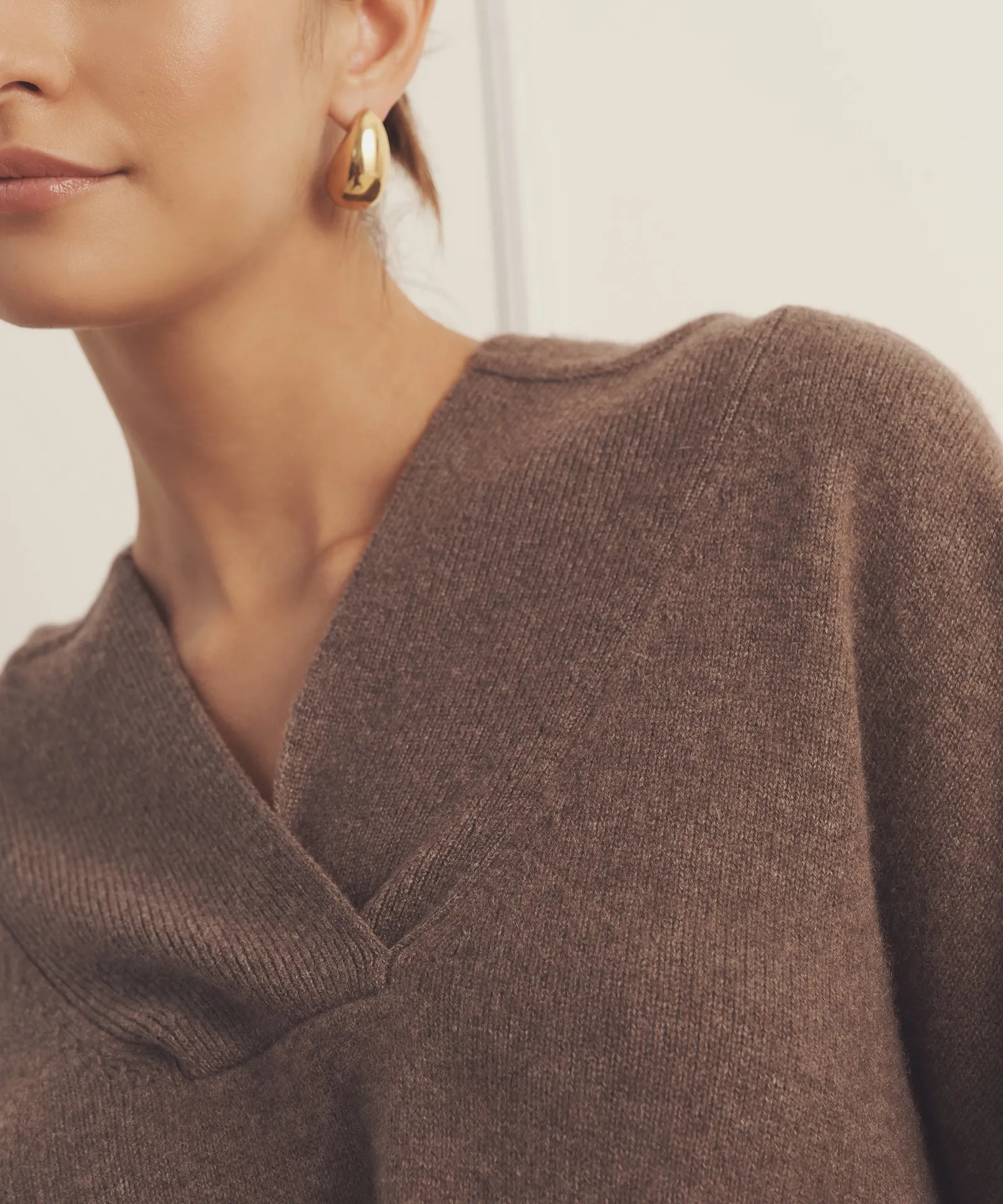 Luxe Cashmere Open Neck Hoodie sold by Naadam product image thumbnail 3