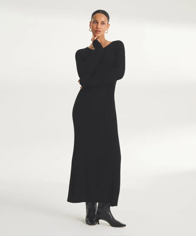 Signature Cashmere Wide Rib Dress sold by Naadam