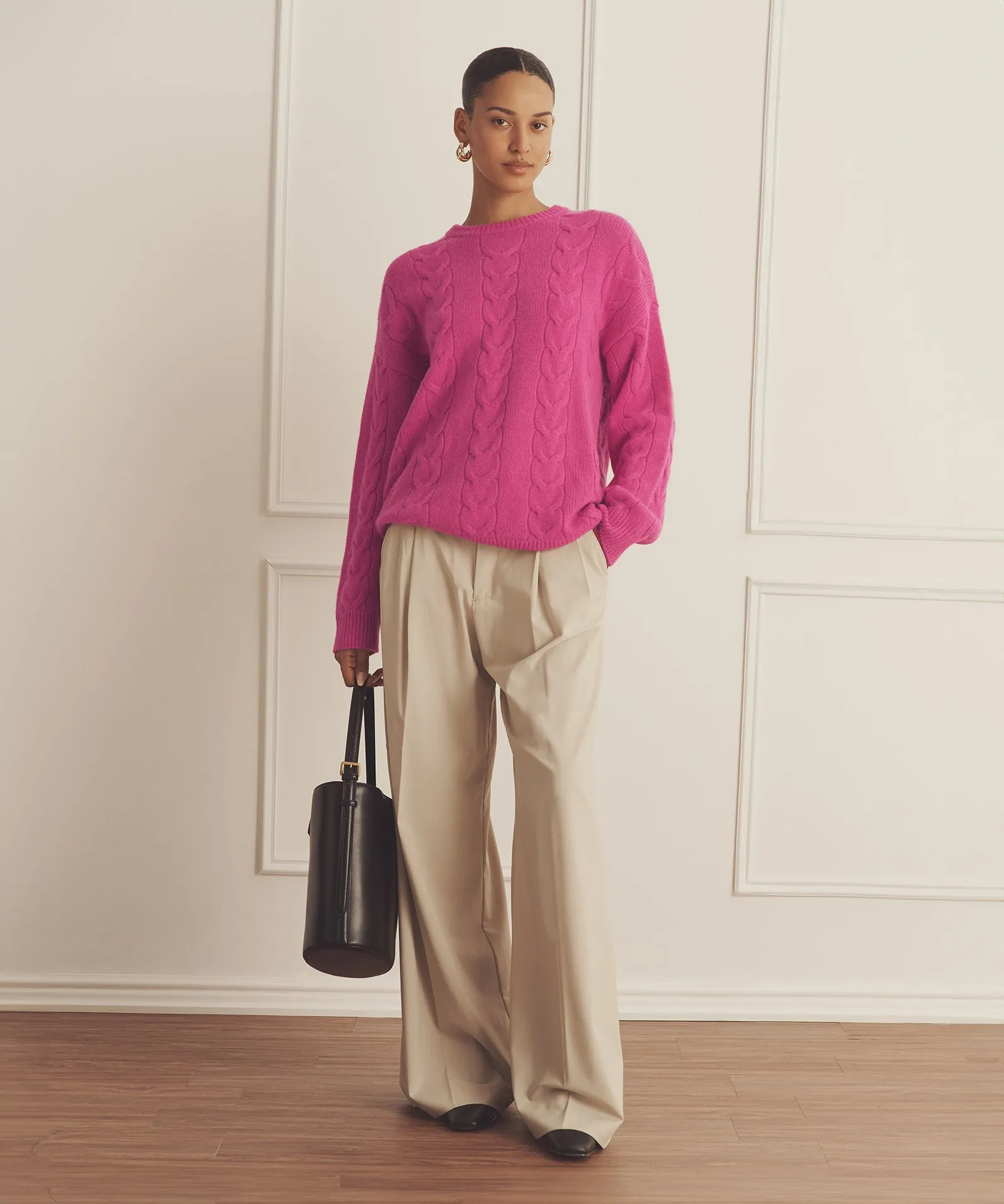 Luxe Cashmere Cable Crewneck sold by NAADAM product image thumbnail 4