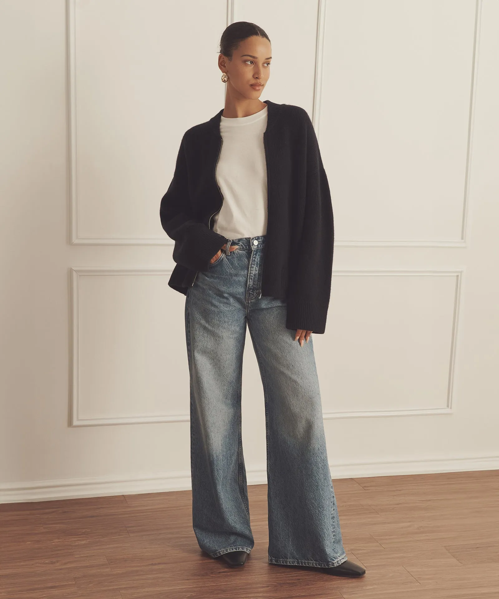 Ultra Luxe Cashmere Bomber sold by Naadam product image thumbnail 4