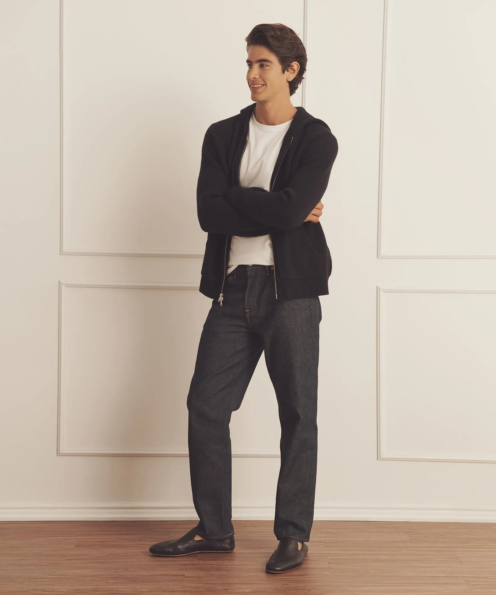 Luxe Cashmere Fisherman Zip Hoodie sold by Naadam product image thumbnail 3