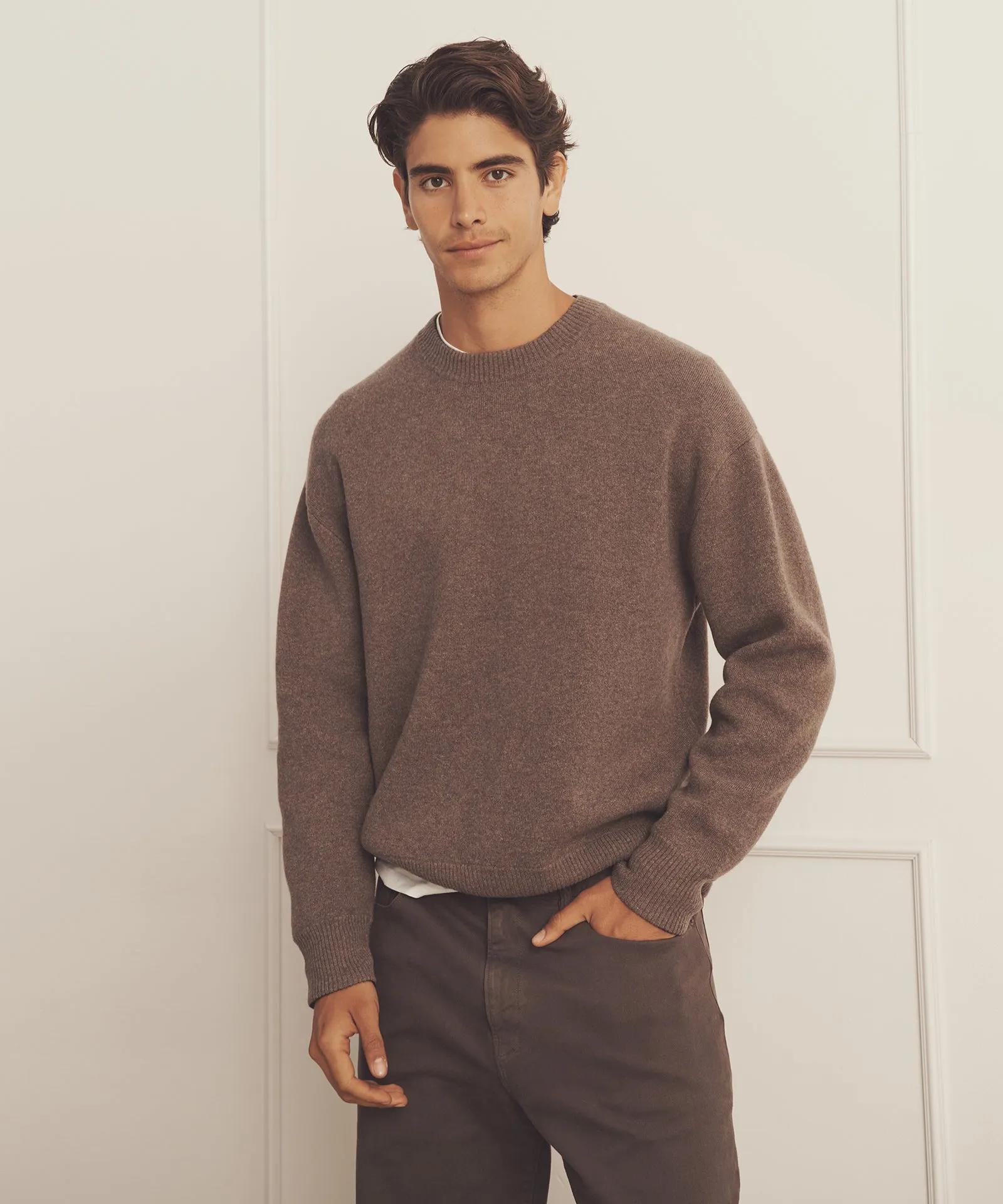 Luxe Cashmere Double Faced Crewneck sold by NAADAM