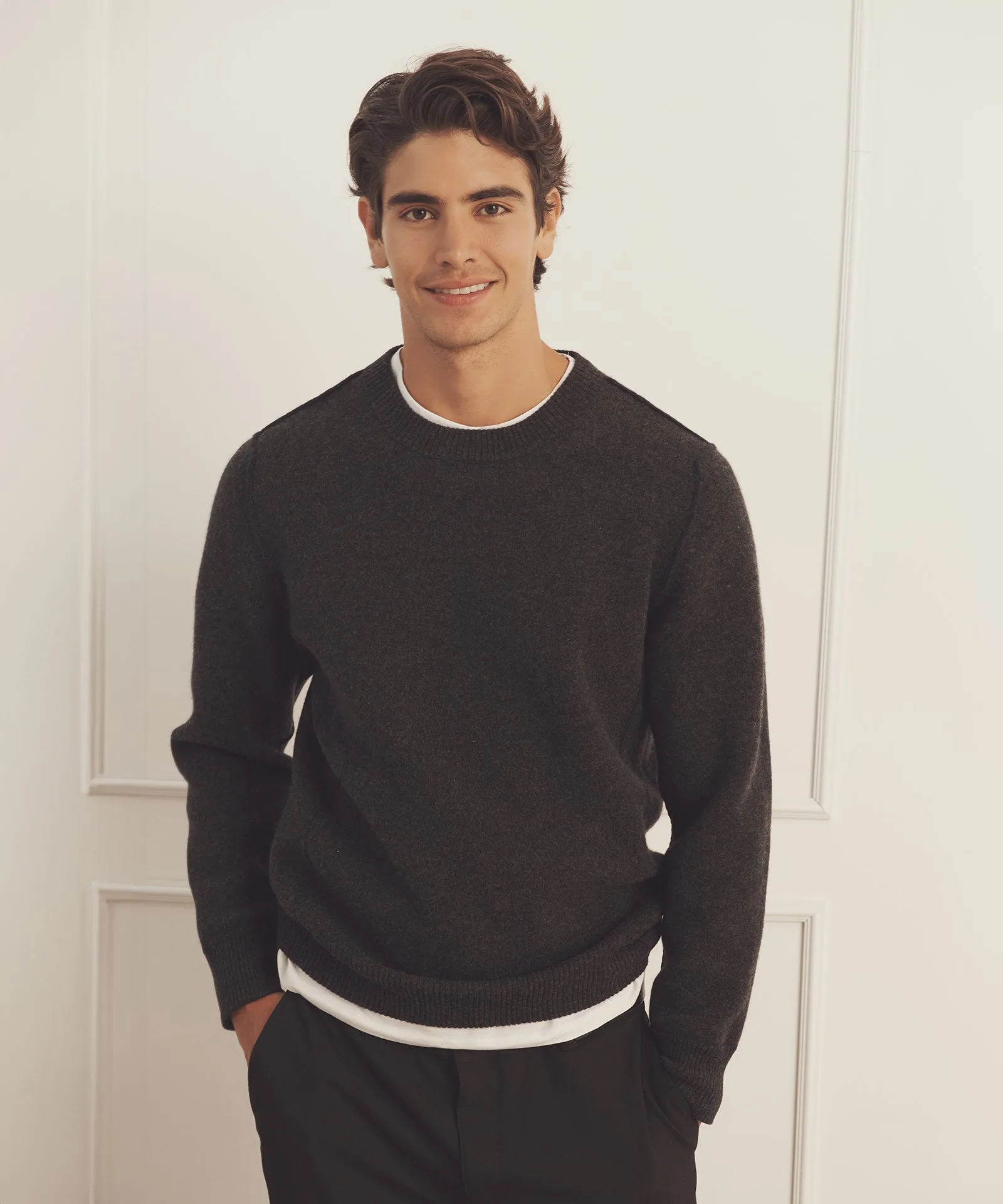 Luxe Cashmere Double Faced Crewneck sold by NAADAM product image thumbnail 4