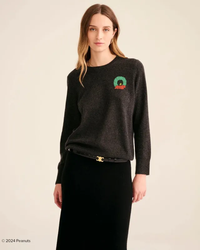 Women's Woodstock's Wreath Cashmere Holiday Sweater sold by Naadam
