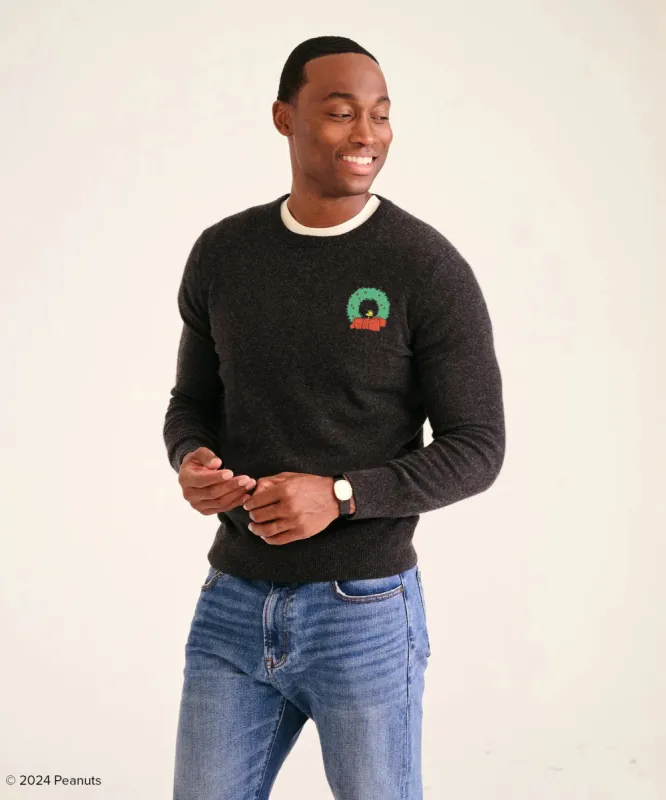 Men's Woodstock's Wreath Cashmere Holiday Sweater sold by Naadam