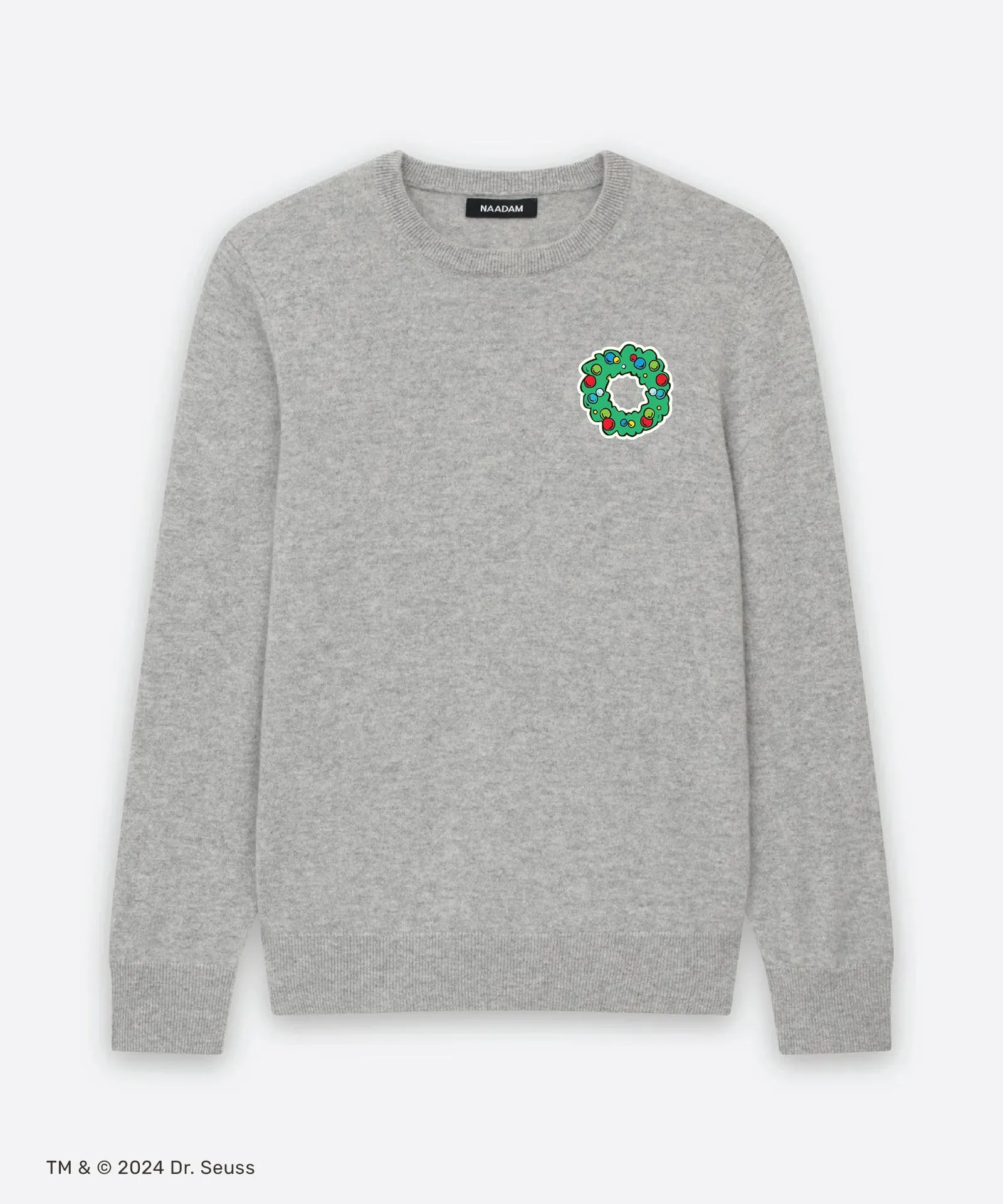 Men's Dr. Seuss The Grinch Holiday Wreath Cashmere Sweater sold by Naadam product image thumbnail 2