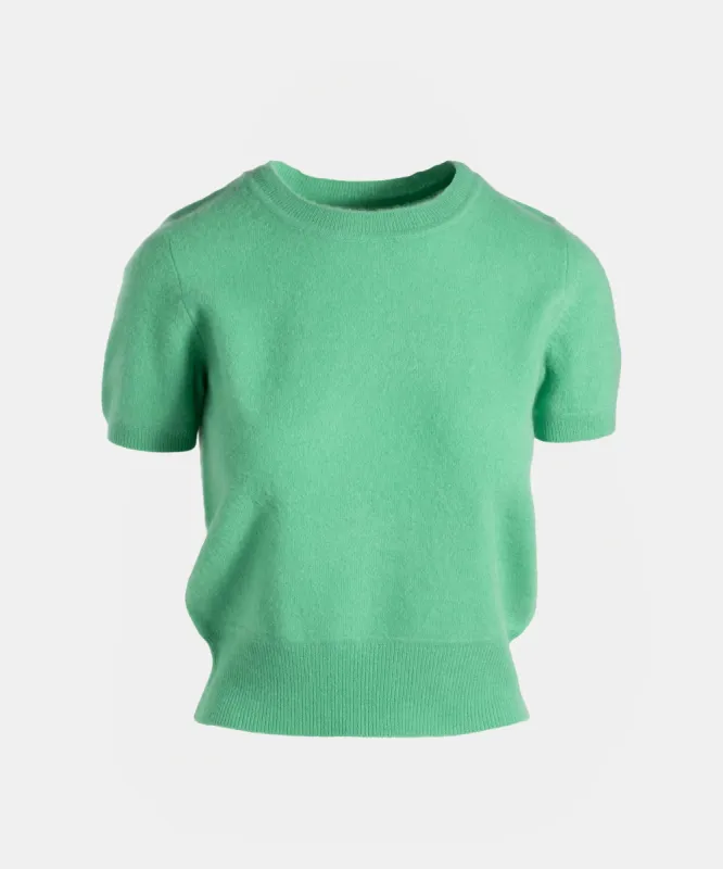 Cashmere Short Sleeve Cropped Pullover sold by Naadam