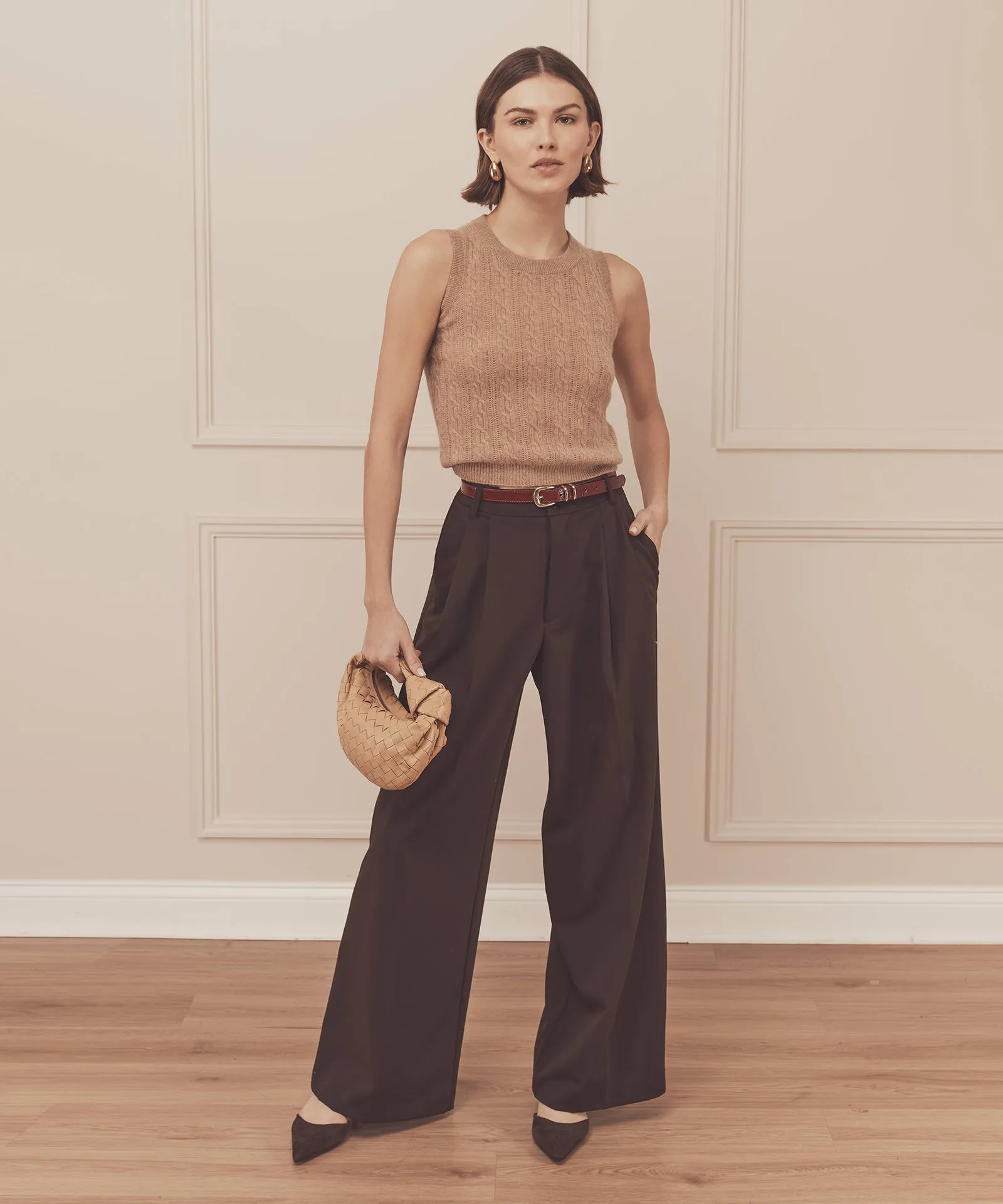 Cashmere Open Cable Sleeveless Top sold by Naadam product image thumbnail 5