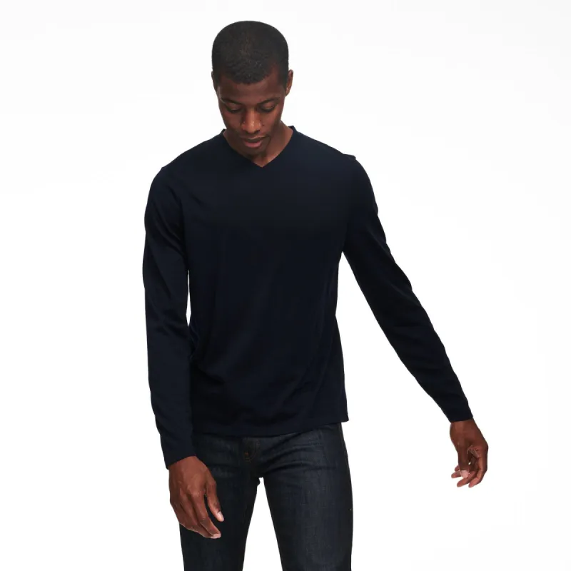 Ultralight V-Neck Long Sleeve T-Shirt made by NAADAM