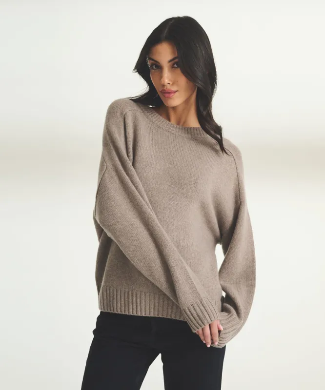 Super Luxe Cashmere Oversized Crew sold by Naadam