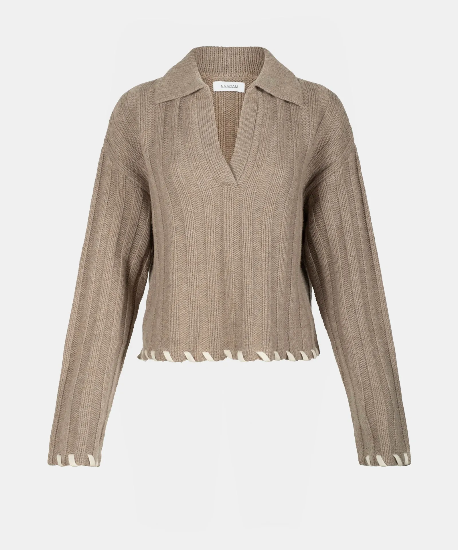 Wool Cashmere Hand Laced Polo sold by Naadam