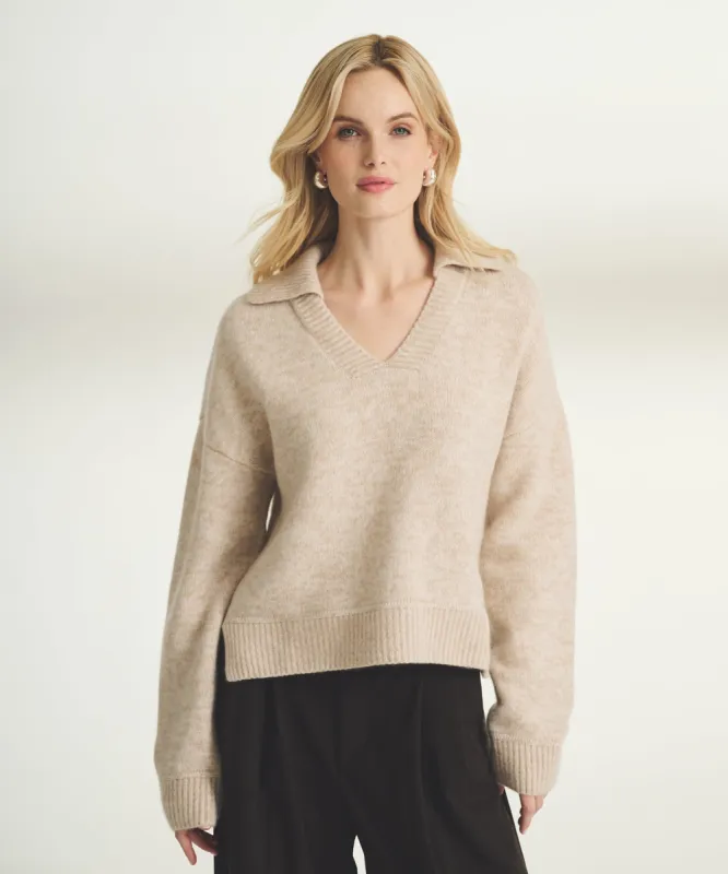 Super Luxe Cashmere Marled Polo sold by Naadam