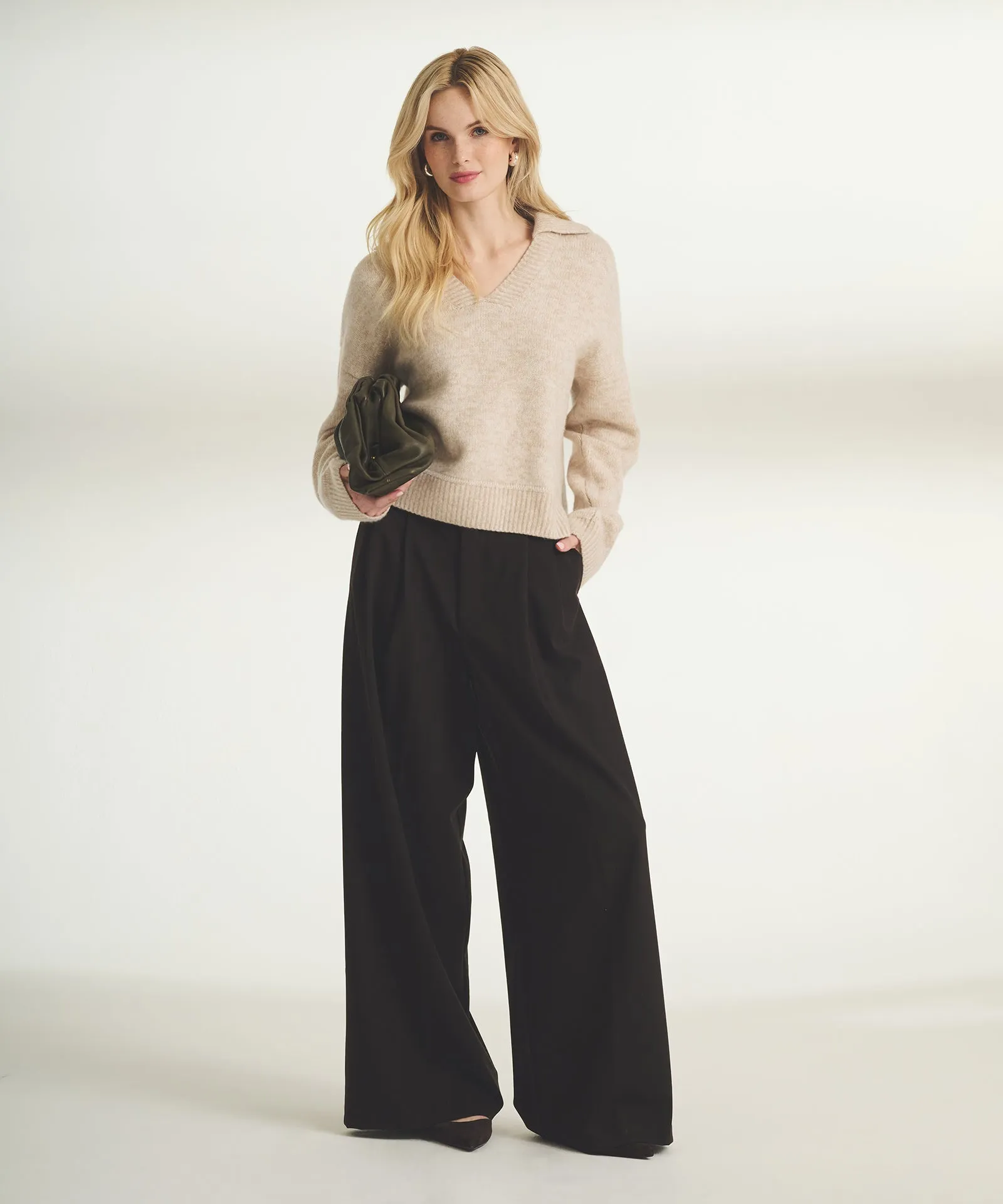 Super Luxe Cashmere Marled Polo sold by Naadam product image thumbnail 2