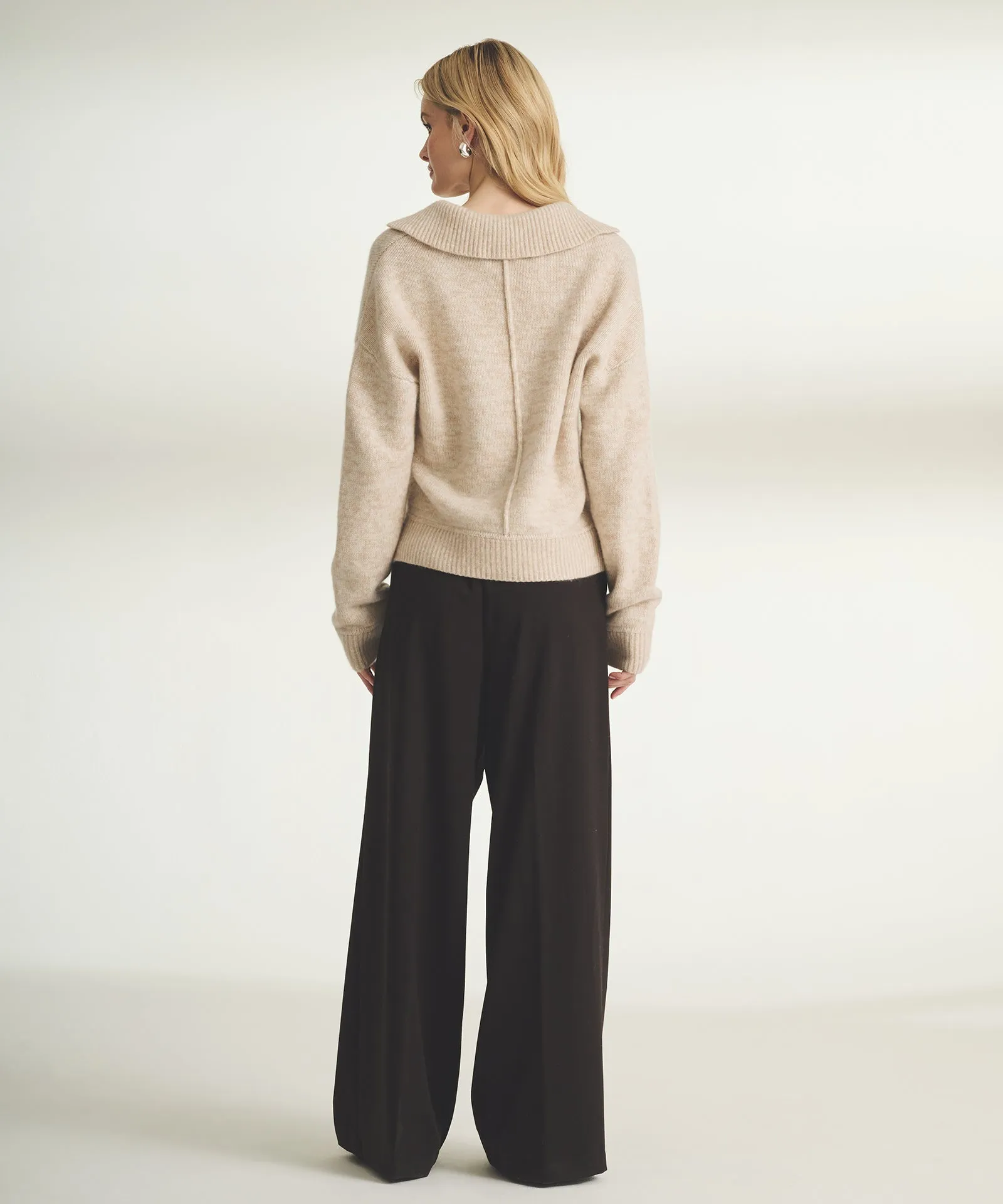 Super Luxe Cashmere Marled Polo sold by Naadam product image thumbnail 5