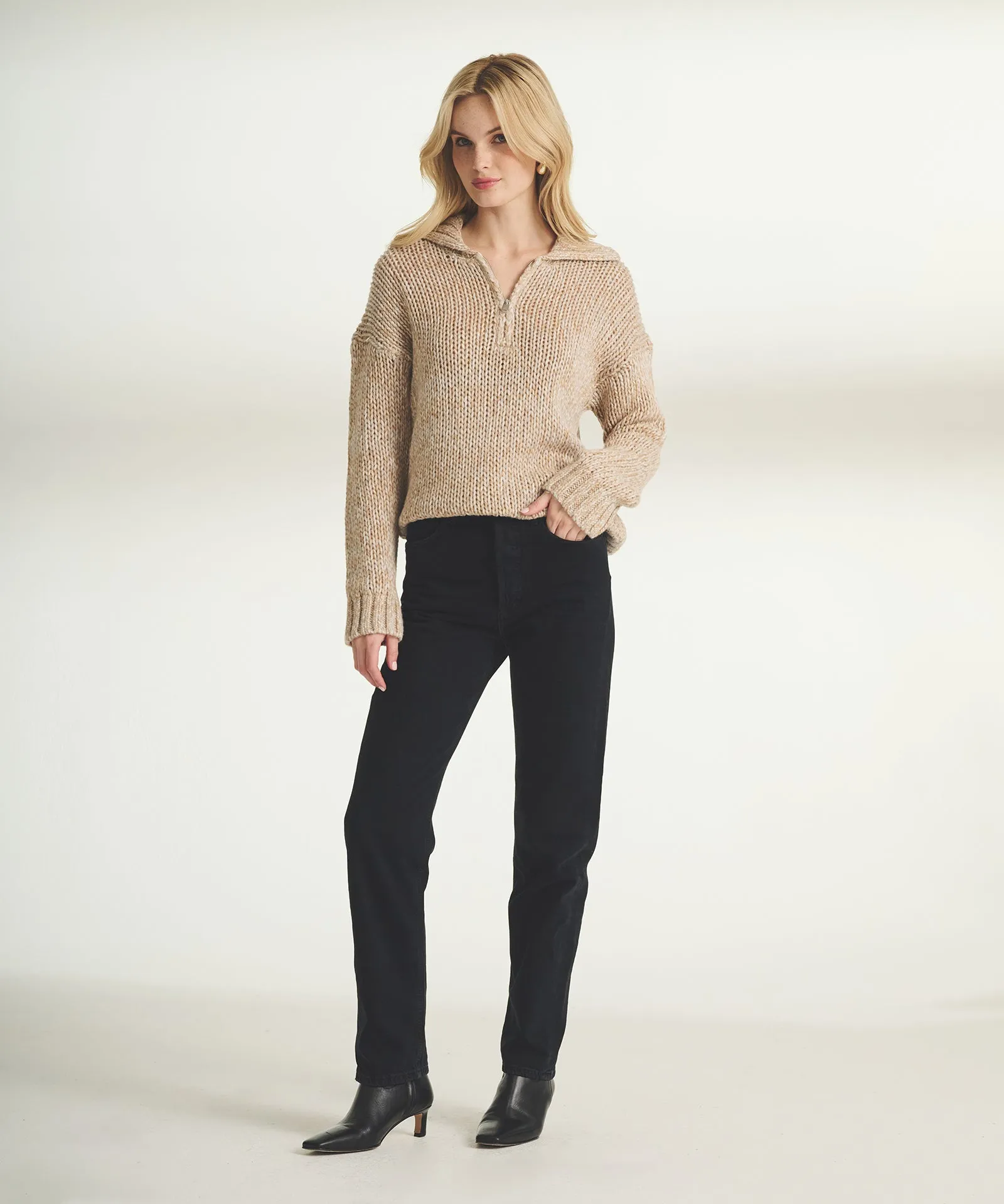 Italian Luxe Marl Quarter Zip sold by Naadam product image thumbnail 2