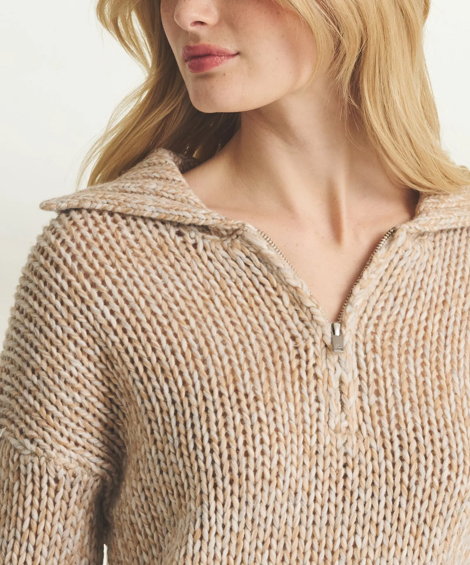Italian Luxe Marl Quarter Zip sold by Naadam product image thumbnail 4