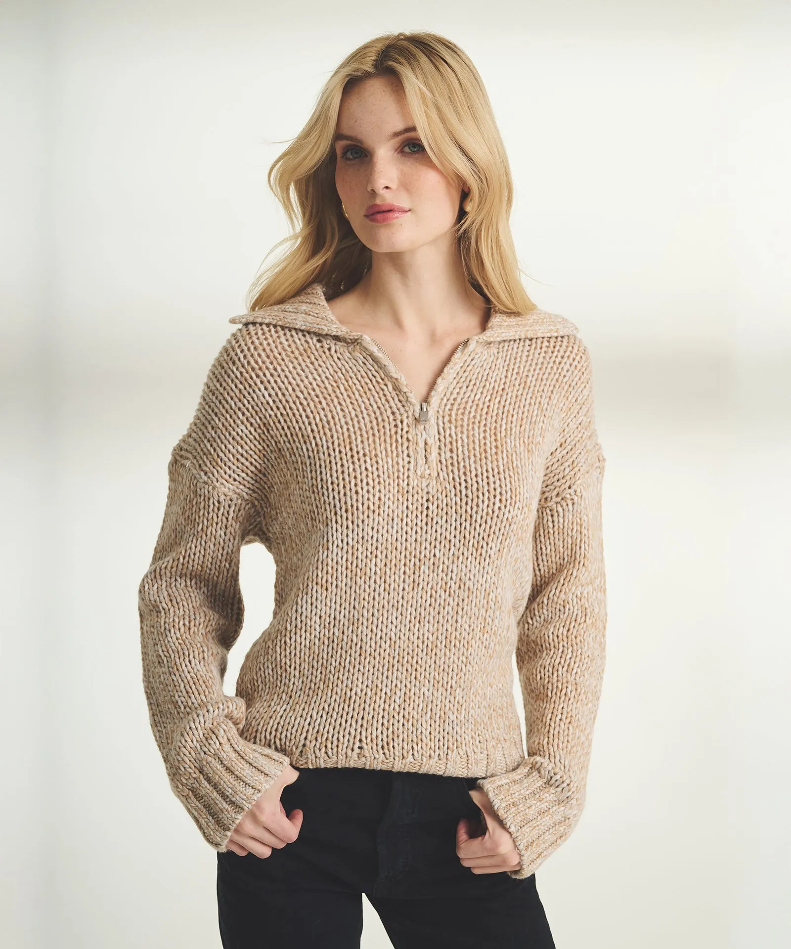 Italian Luxe Marl Quarter Zip sold by Naadam