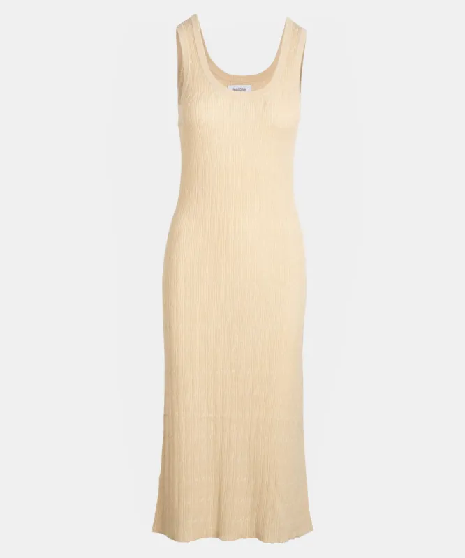 Organic Hemp Cotton Cable Scoop Neck Dress made by Naadam