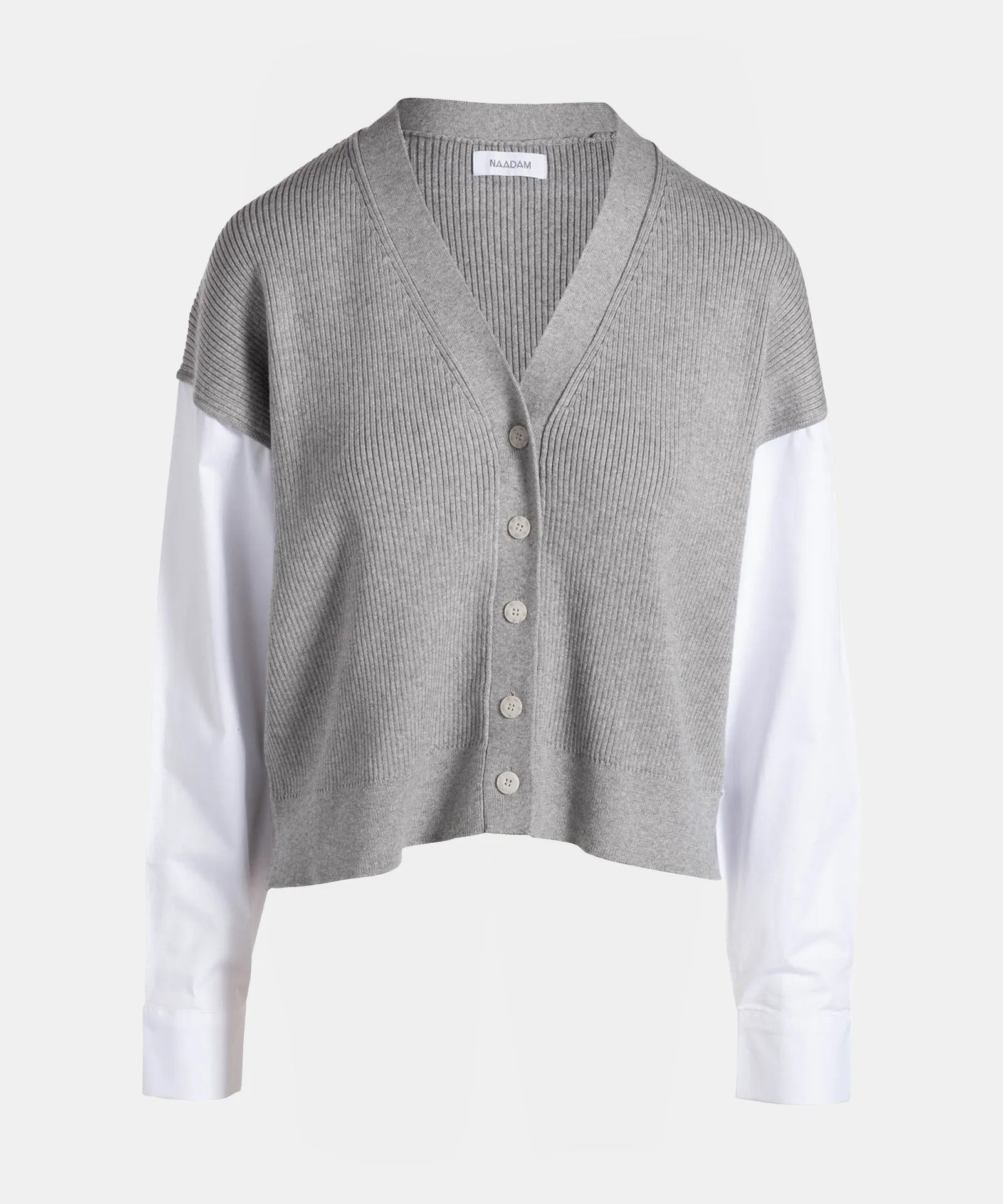 Cotton Cashmere and Cotton Gauze Mixed Media Cardigan sold by Naadam product image thumbnail 5