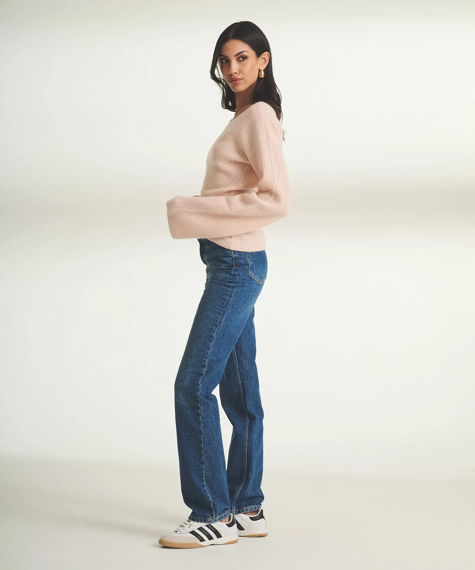 Cashmere Ribbed Asymmetrical Top sold by NAADAM product image thumbnail 4