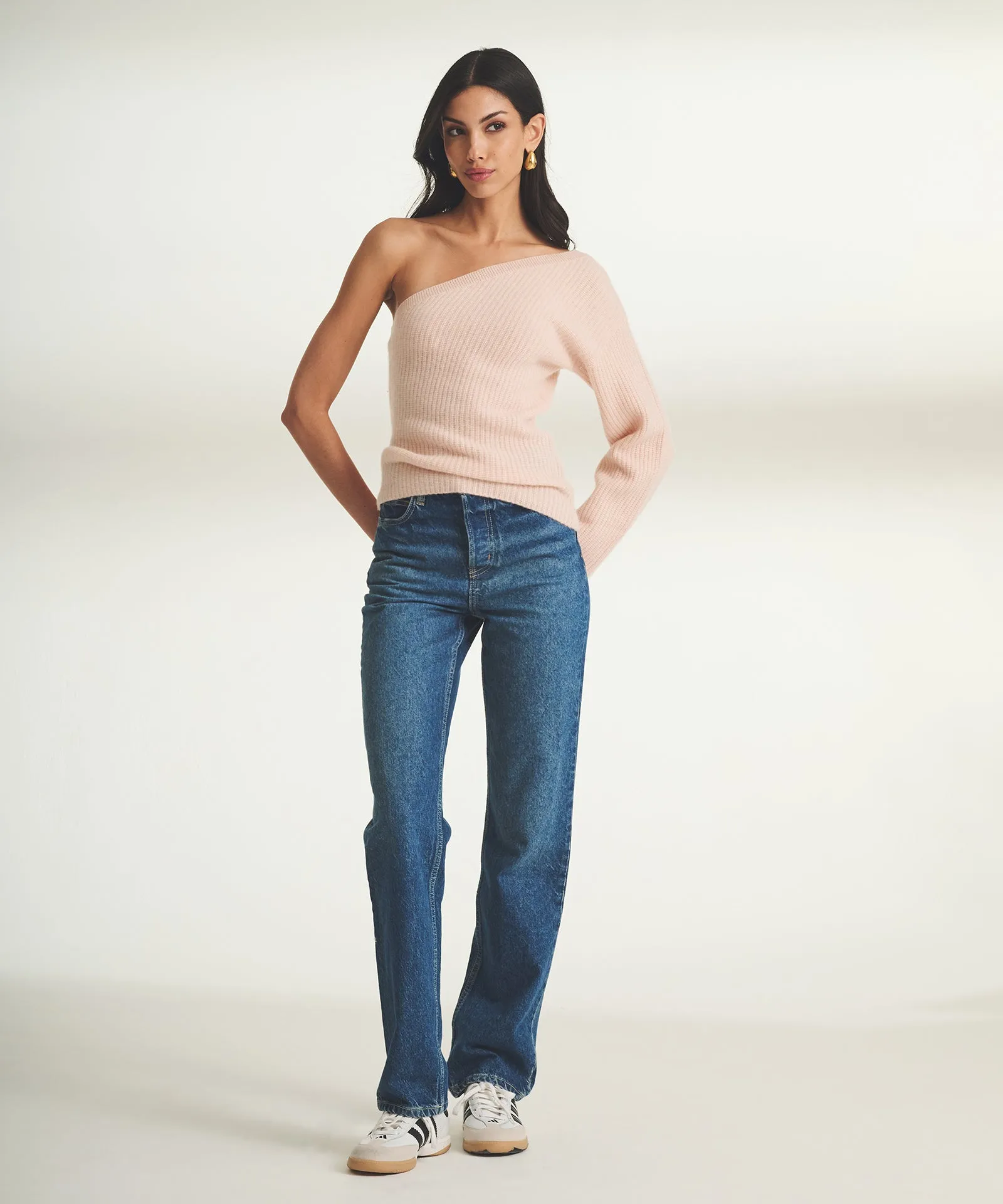Cashmere Ribbed Asymmetrical Top sold by NAADAM product image thumbnail 3