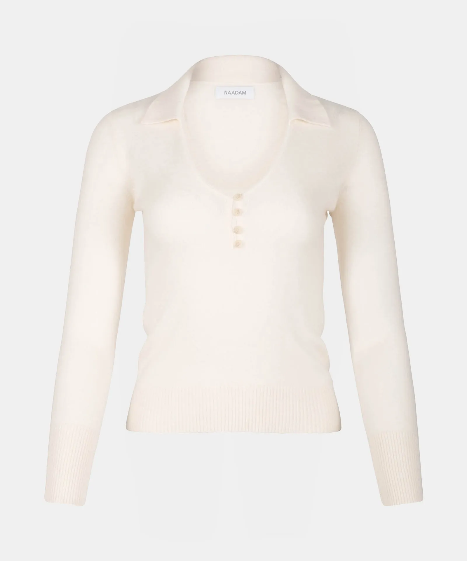 Cashmere Polo with Button Detail sold by Naadam