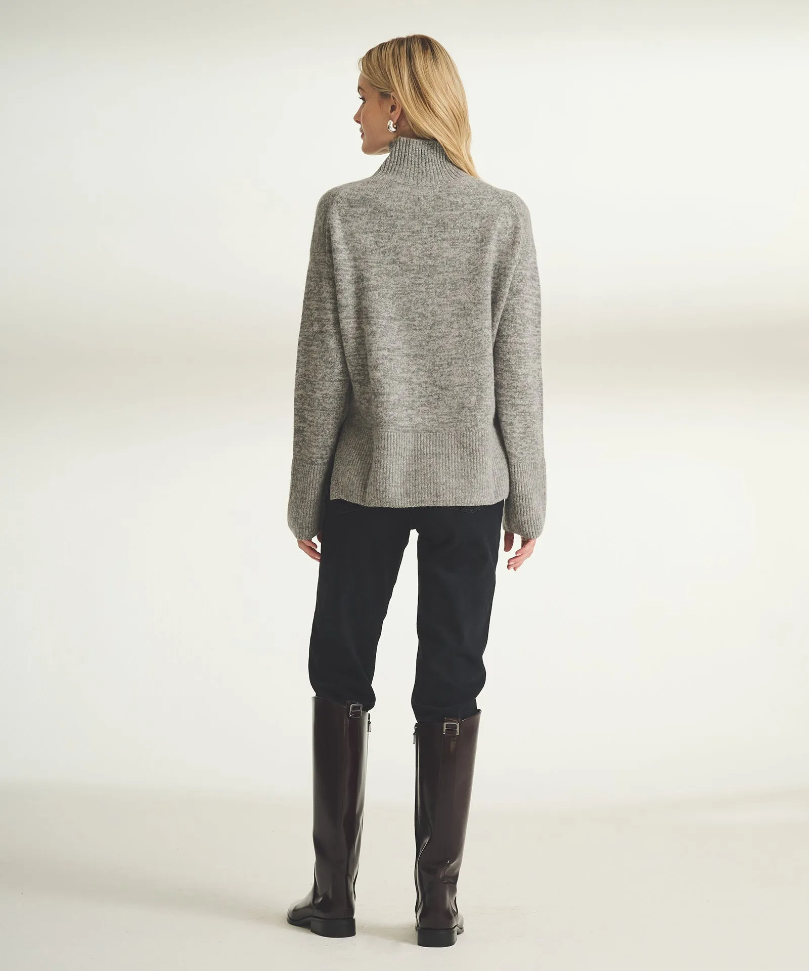 Cashmere Side-Button Turtleneck sold by Naadam product image thumbnail 5