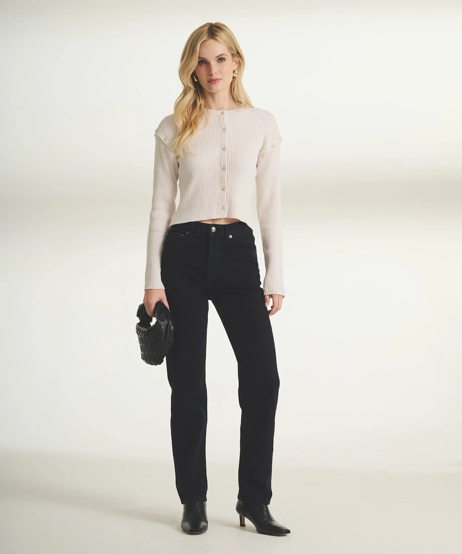 Cotton Cashmere Marled Convertible Sleeve Cardigan sold by NAADAM product image thumbnail 2