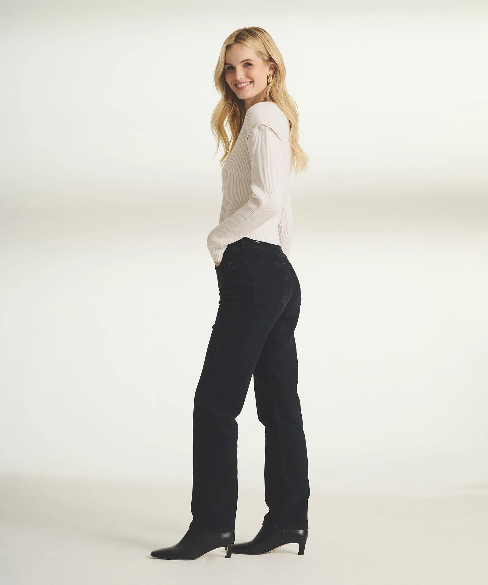 Cotton Cashmere Marled Convertible Sleeve Cardigan sold by NAADAM product image thumbnail 5