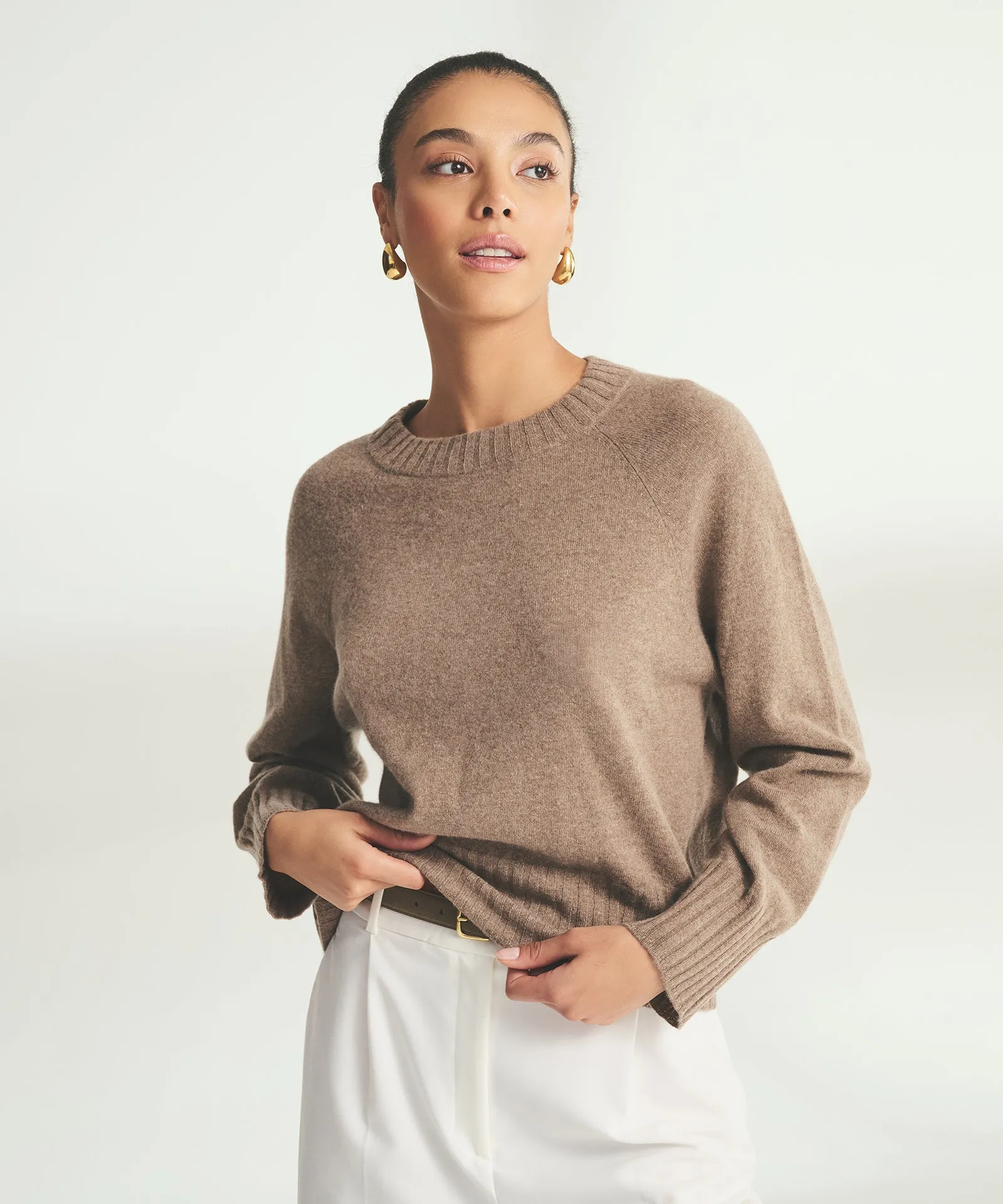Signature Cashmere Raglan Crewneck Sweater sold by NAADAM