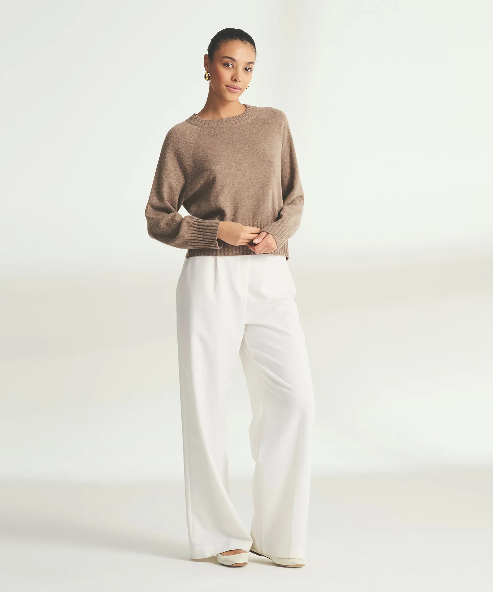 Signature Cashmere Raglan Crewneck Sweater sold by NAADAM product image thumbnail 2