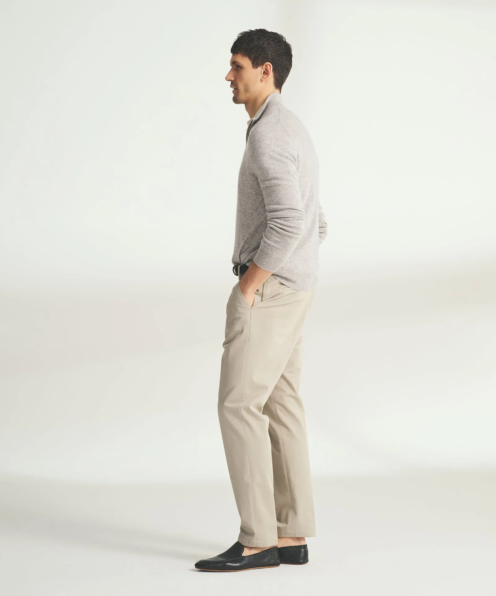 Signature Cashmere Color Blocked Quarter Zip sold by NAADAM product image thumbnail 4