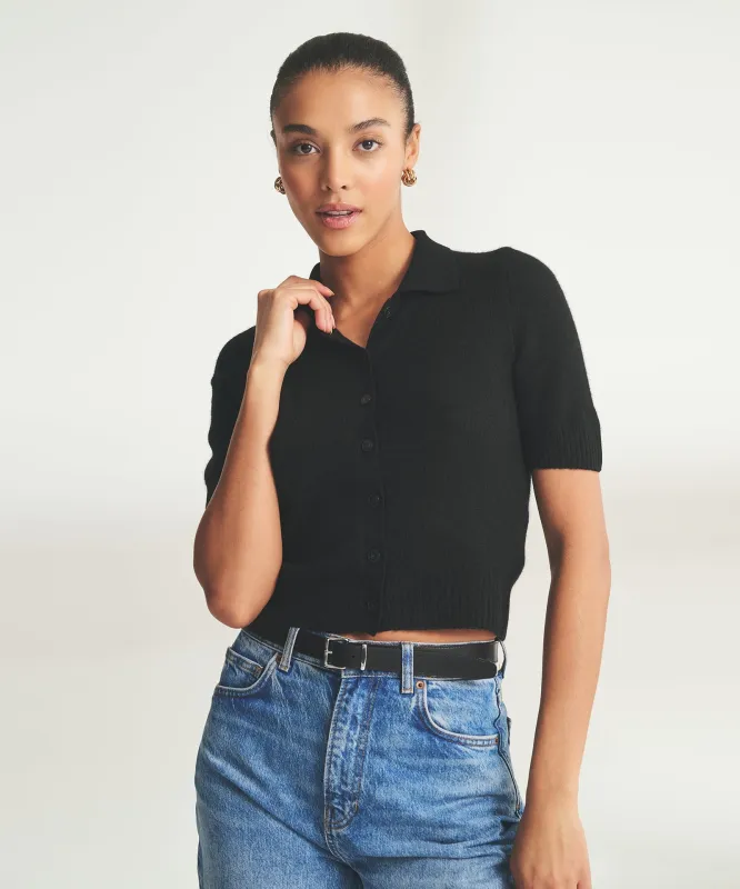 Featherweight Cashmere Short Sleeve Cardigan made by Naadam