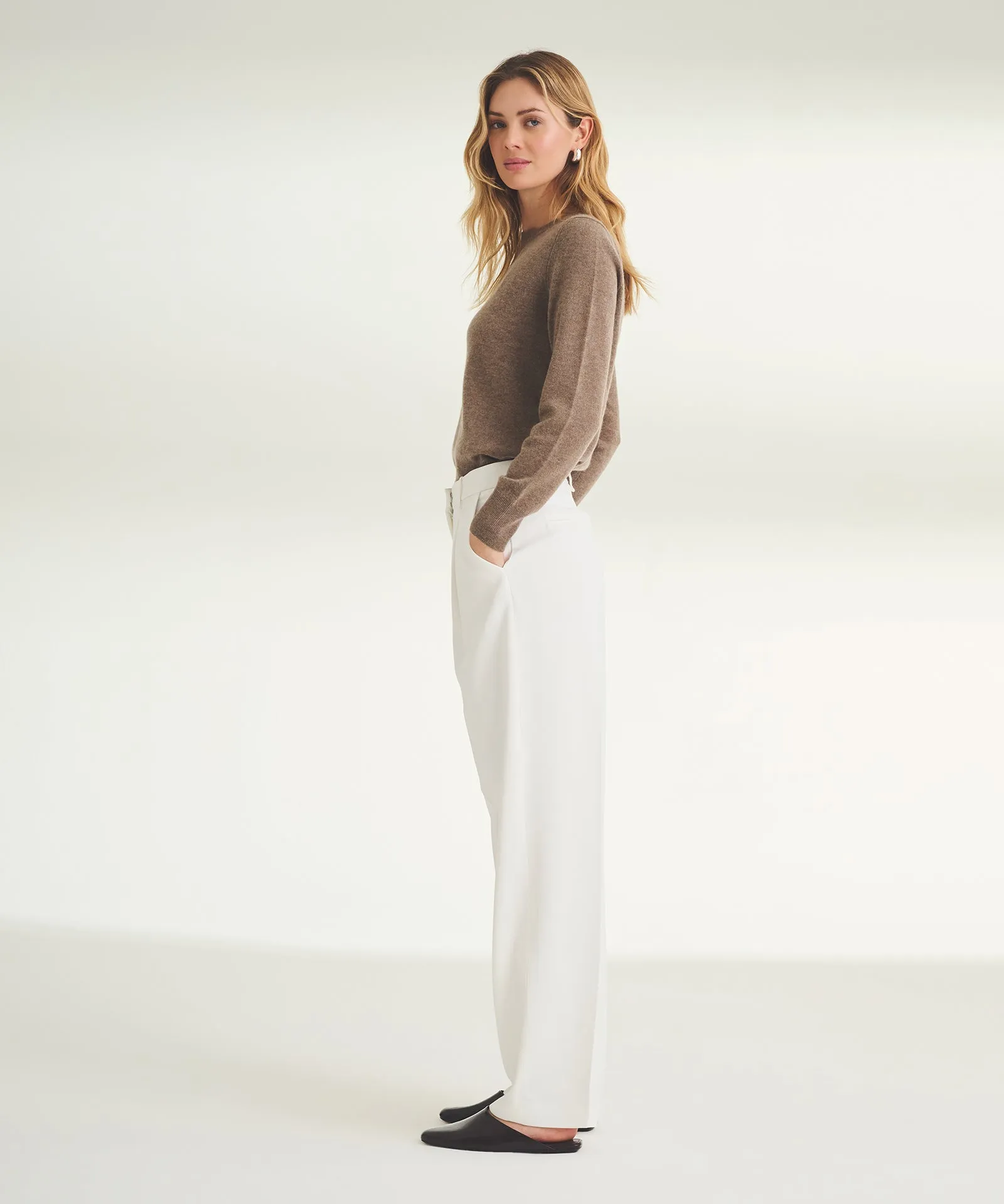 Women's Embroidered Flowers Cashmere Sweater sold by Naadam product image thumbnail 5