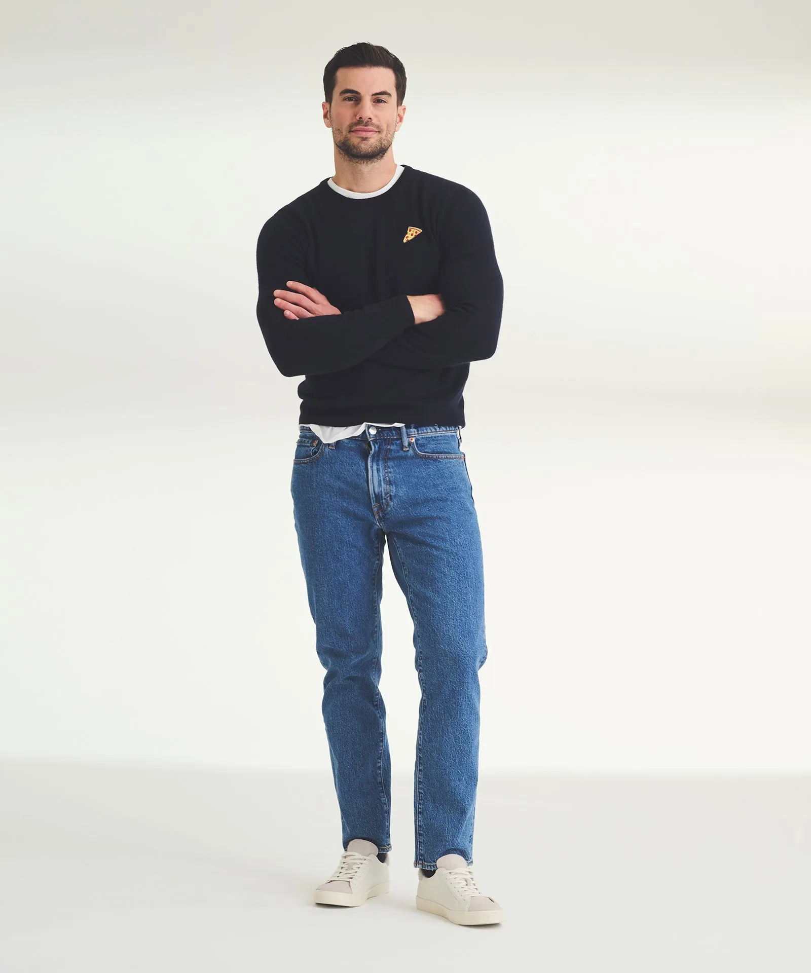 Men's Embroidered Pizza Cashmere Sweater sold by Naadam product image thumbnail 4