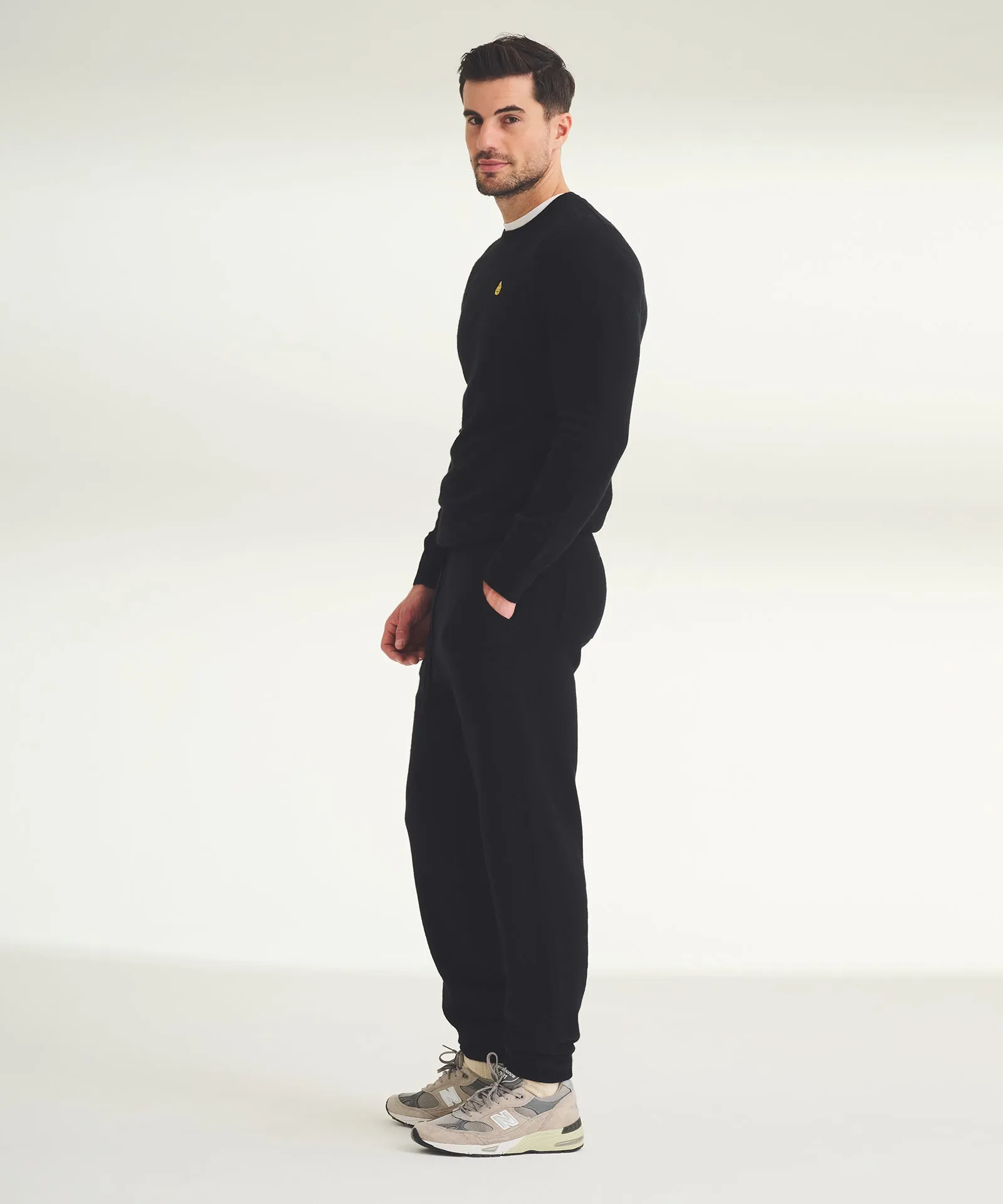 Men's Embroidered Smiley Face Cashmere Sweater sold by Naadam product image thumbnail 5