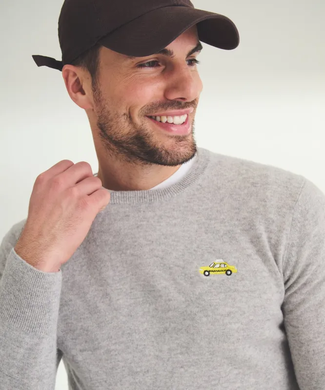 Men's Embroidered Taxi Cashmere Sweater sold by Naadam