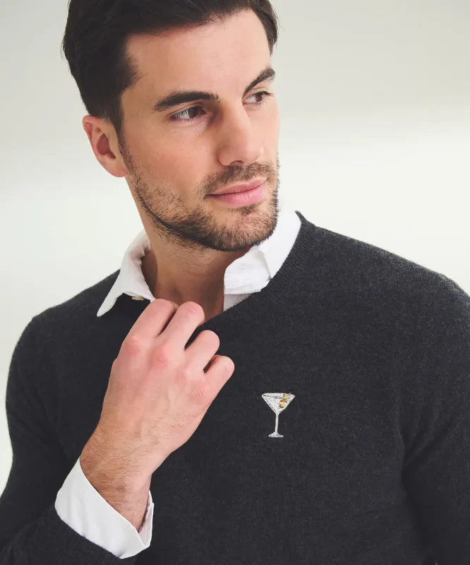 Men's Embroidered Martini Cashmere Sweater sold by Naadam