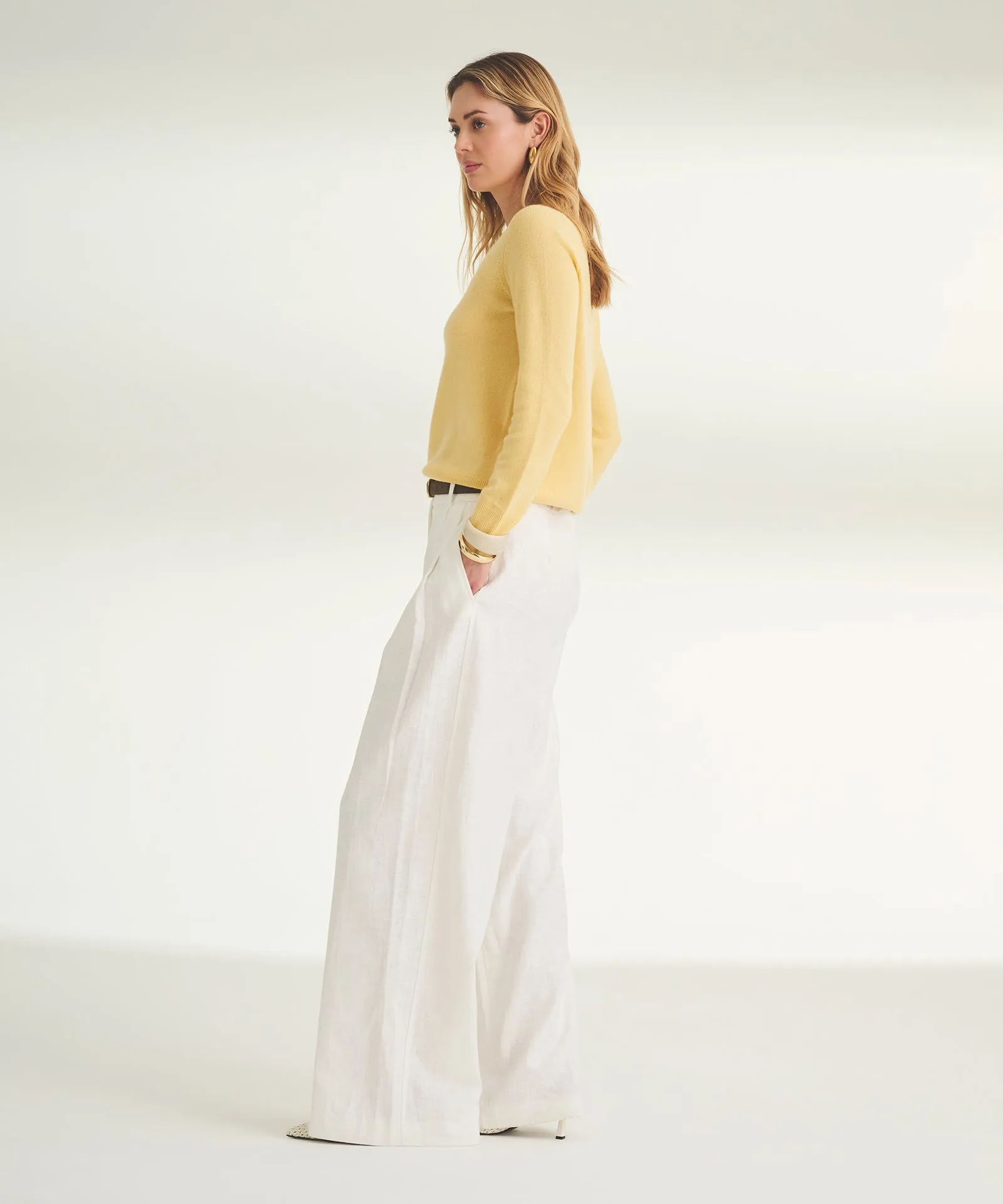 Women's Embroidered Lemons Cashmere Sweater sold by Naadam product image thumbnail 4