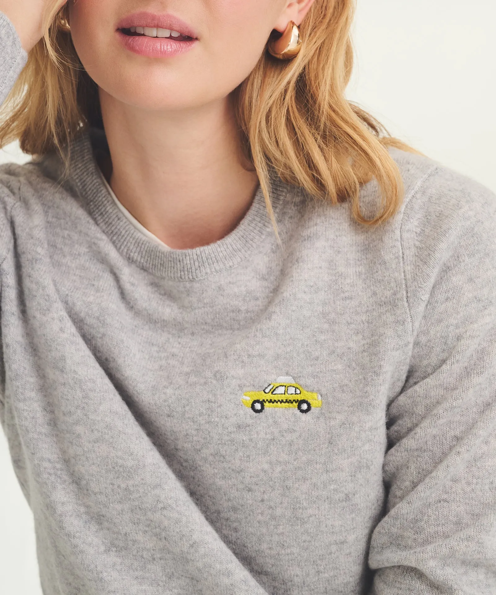 Women's Embroidered Taxi Cashmere Sweater sold by Naadam