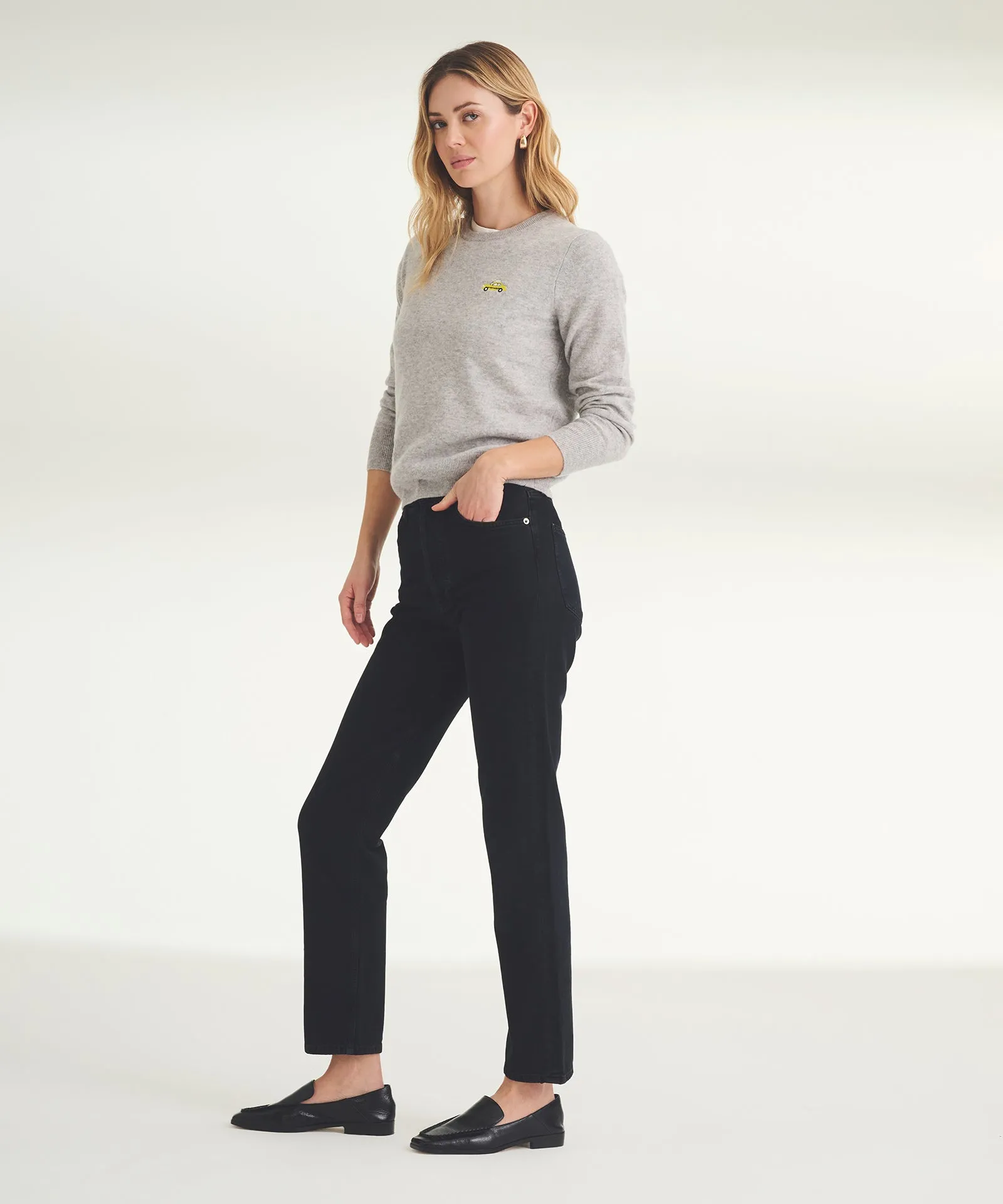 Women's Embroidered Taxi Cashmere Sweater sold by Naadam product image thumbnail 5