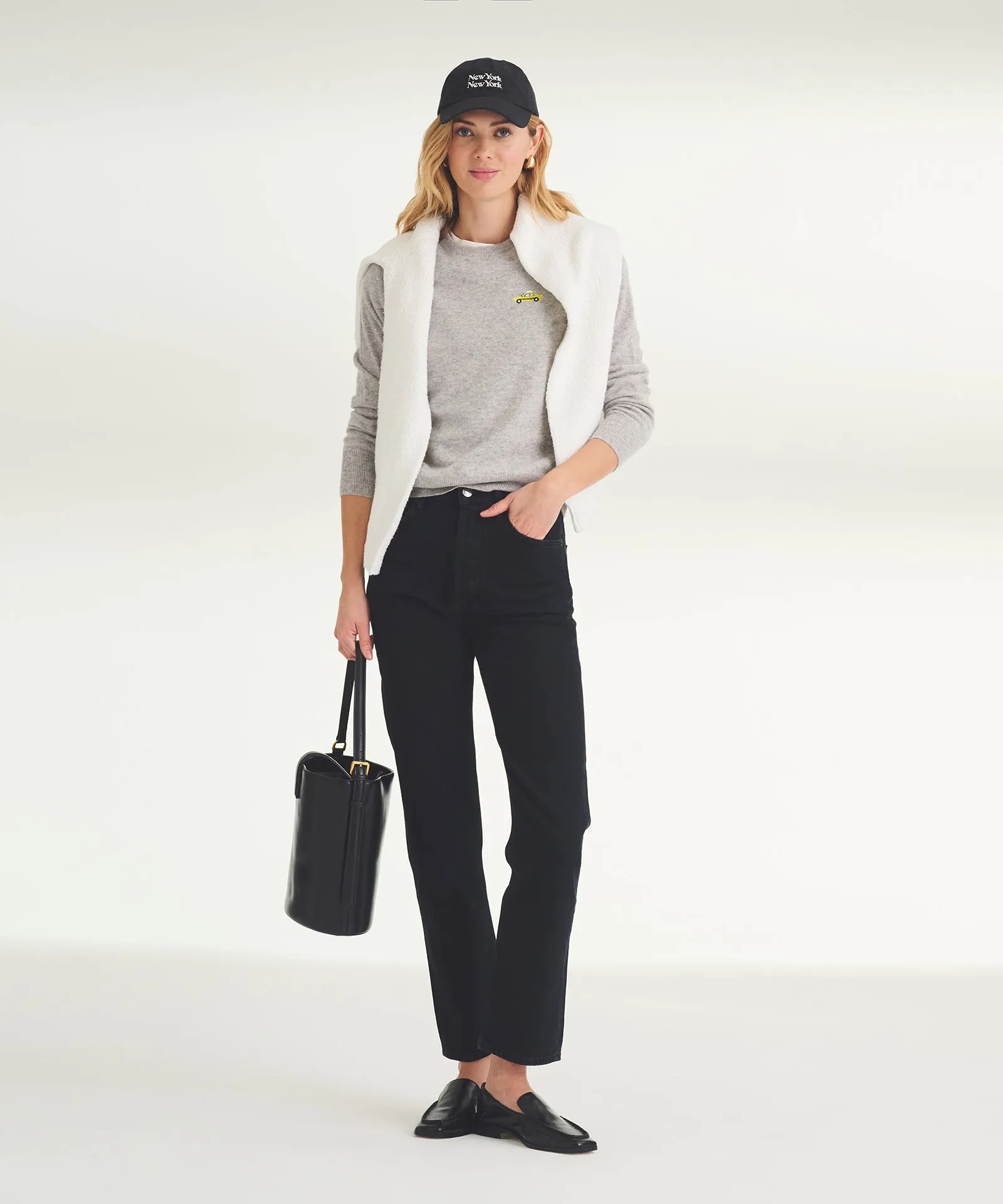 Women's Embroidered Taxi Cashmere Sweater sold by Naadam product image thumbnail 3