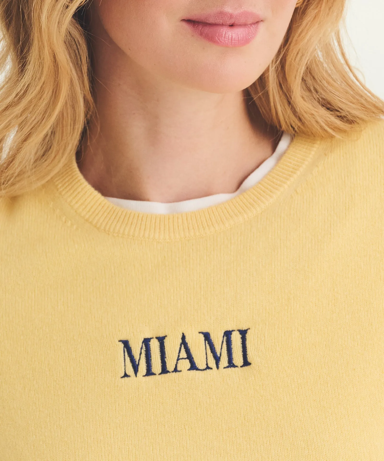 Women's Embroidered Miami Cashmere Sweater sold by Naadam