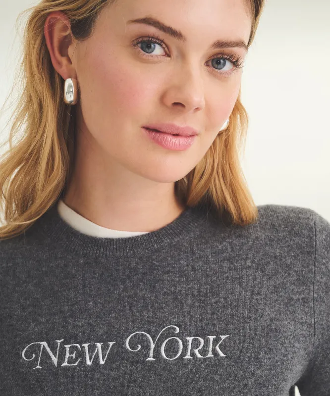 Women's Embroidered New York Cashmere Sweater sold by Naadam