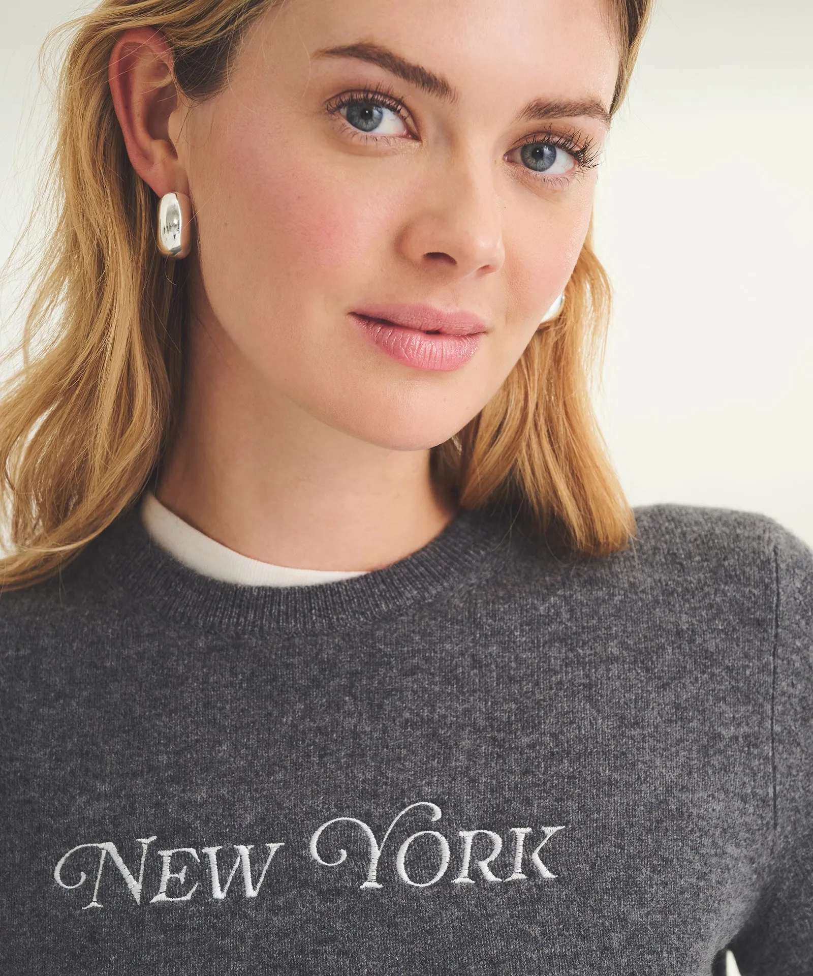 Women's Embroidered New York Cashmere Sweater sold by Naadam